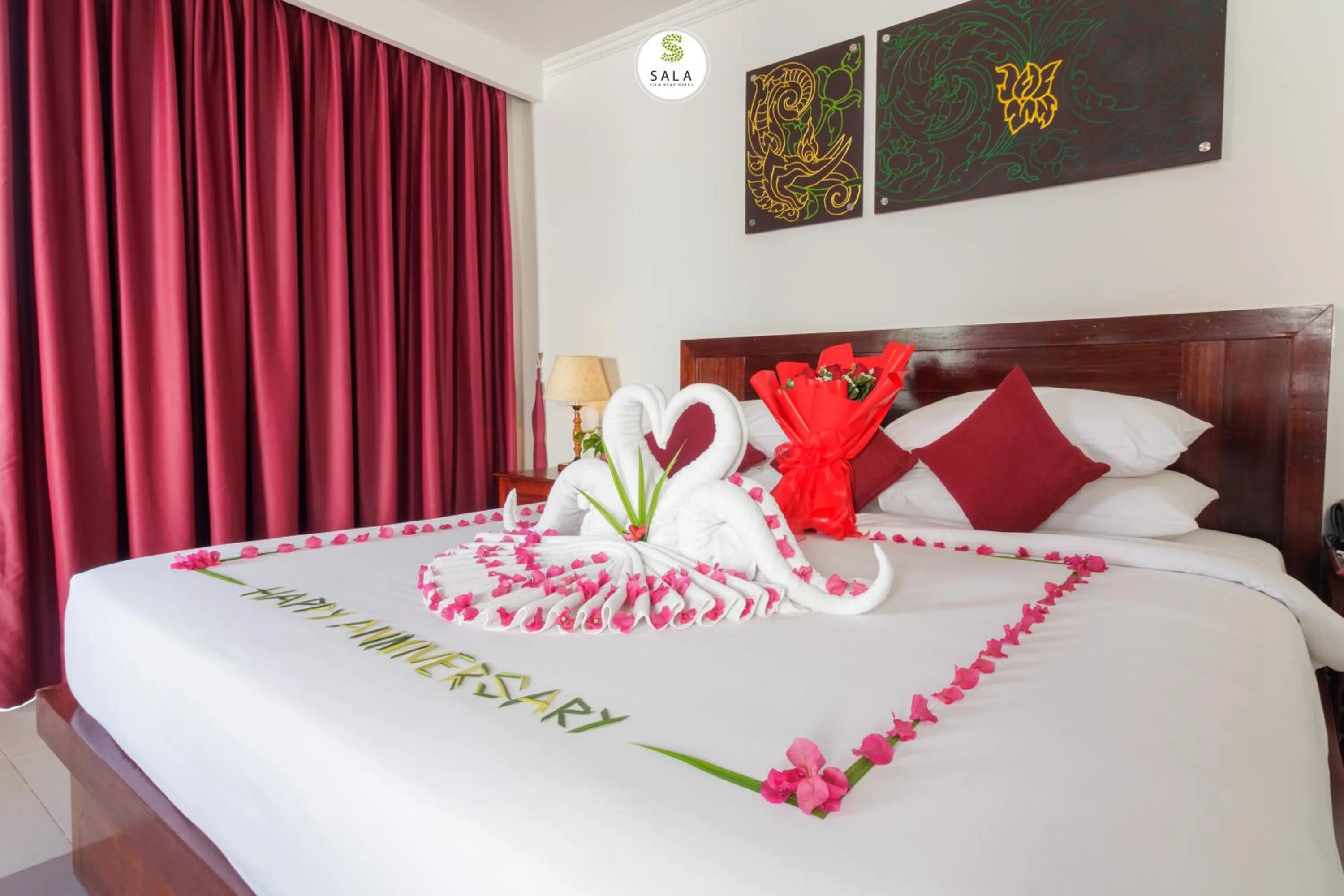 Bed in Sala Siem Reap Hotel