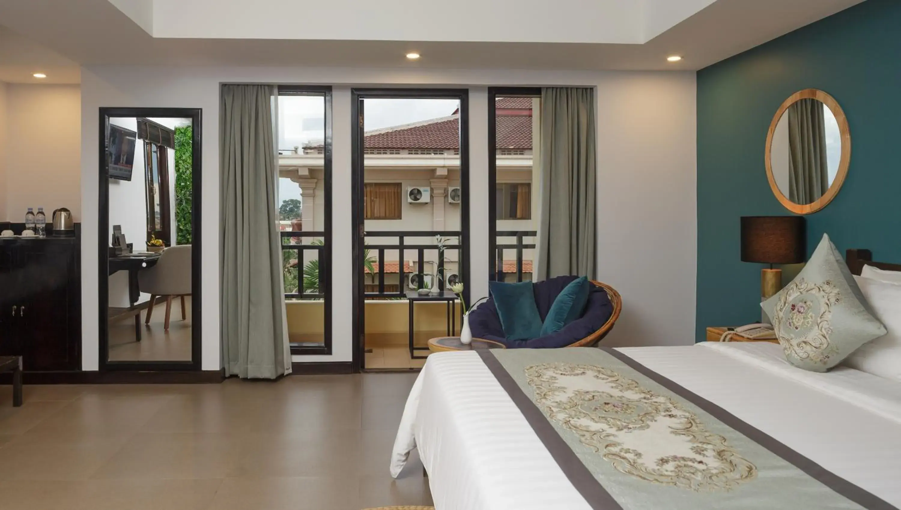 Balcony/Terrace, Bed in Sokchea Angkor Hotel Balcony/Terrace, Bed in Sokchea Angkor Hotel