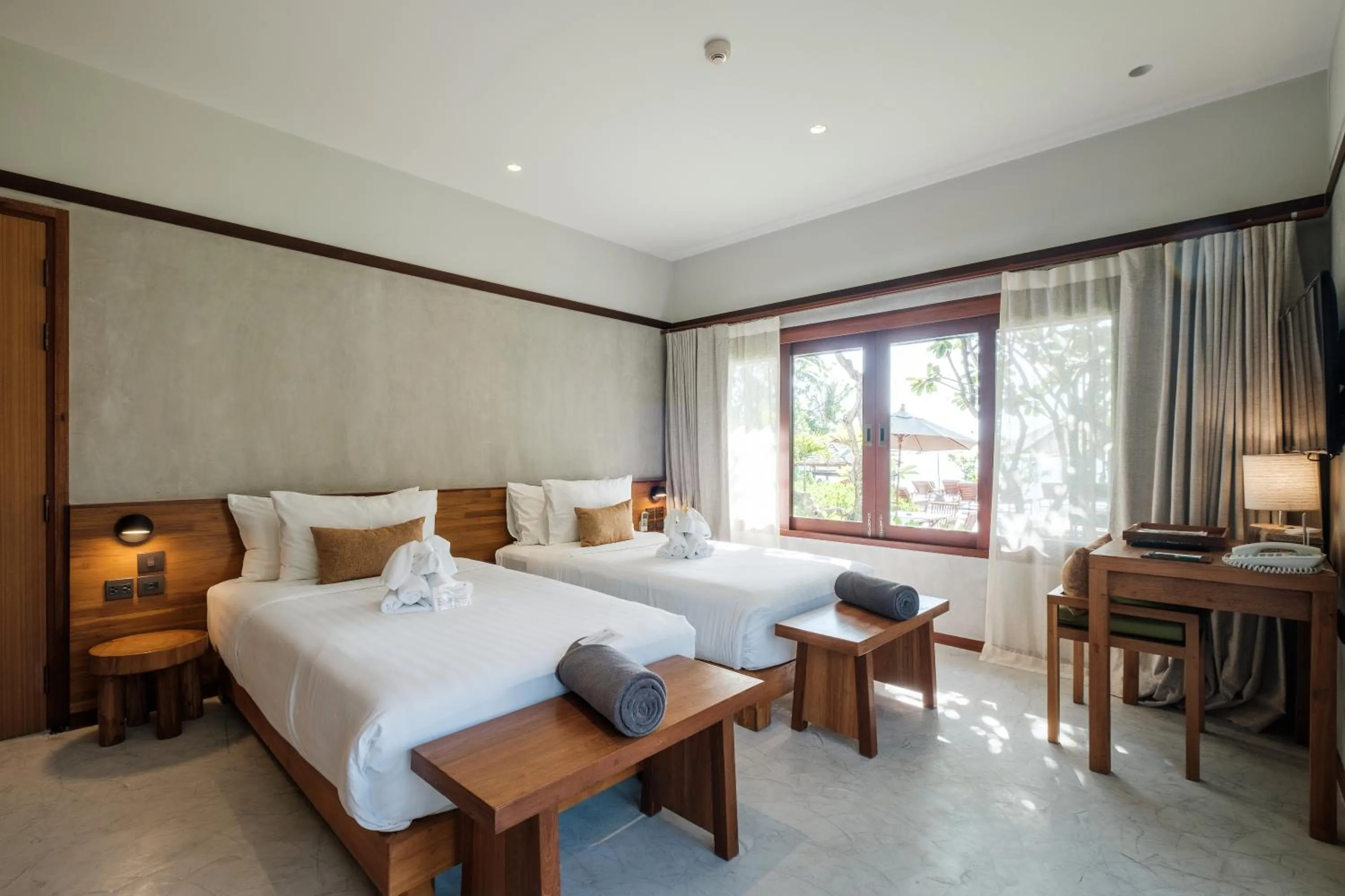 Bed in Banana Fan Sea Resort