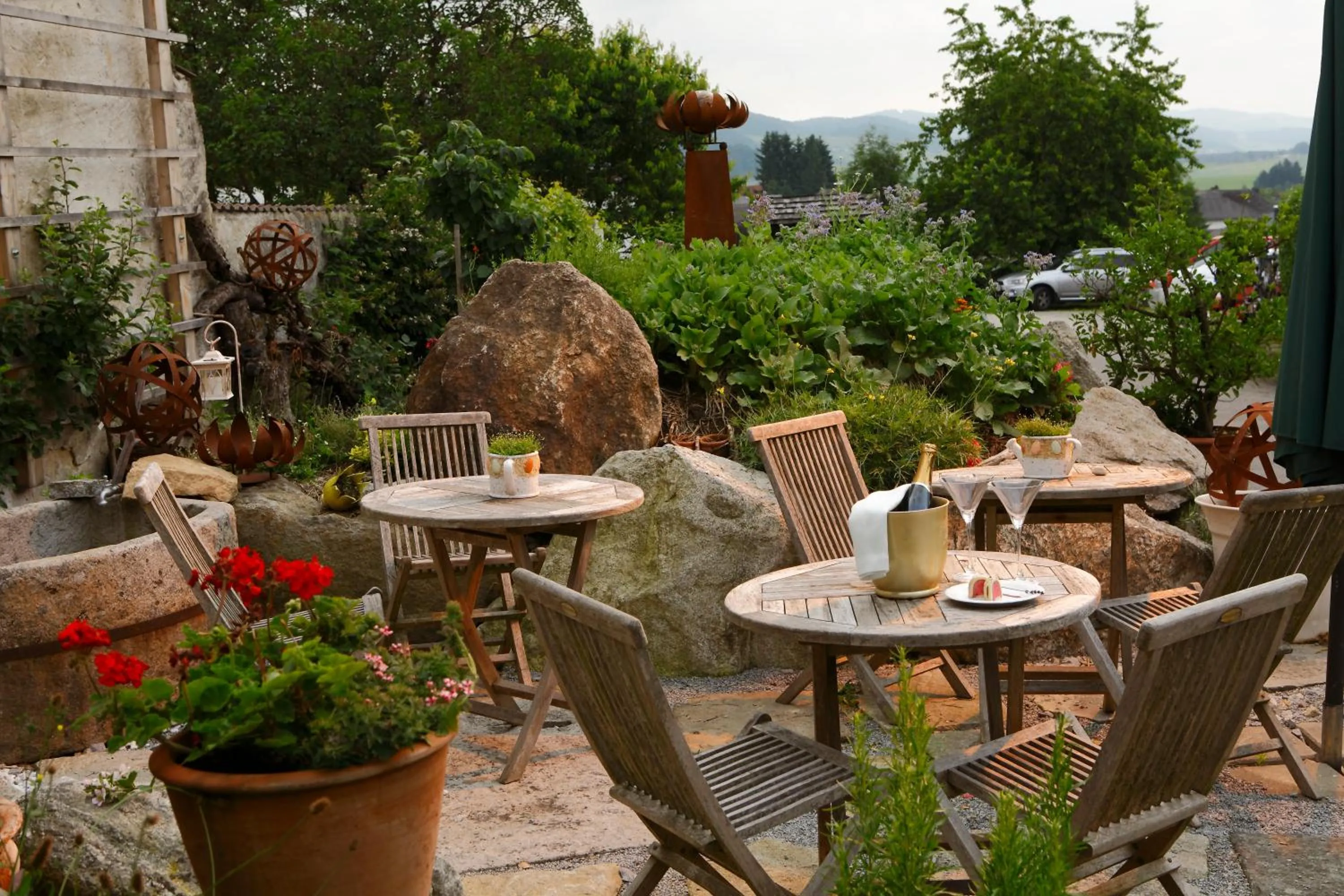 Balcony/Terrace in Bärnsteinhof - Gasthof mit Herz