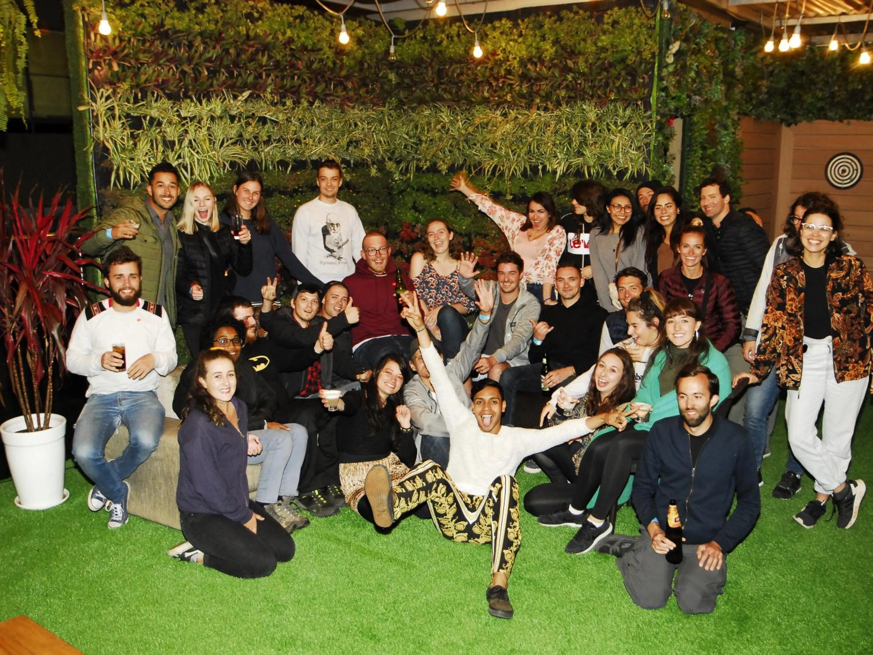 group of guests in Alpes Lima Kennedy Hostel