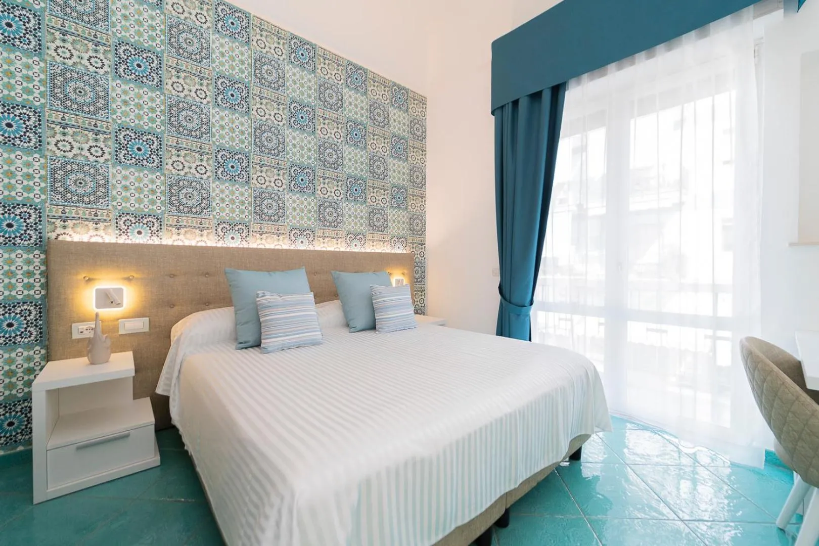 Bed in Hotel Miramare