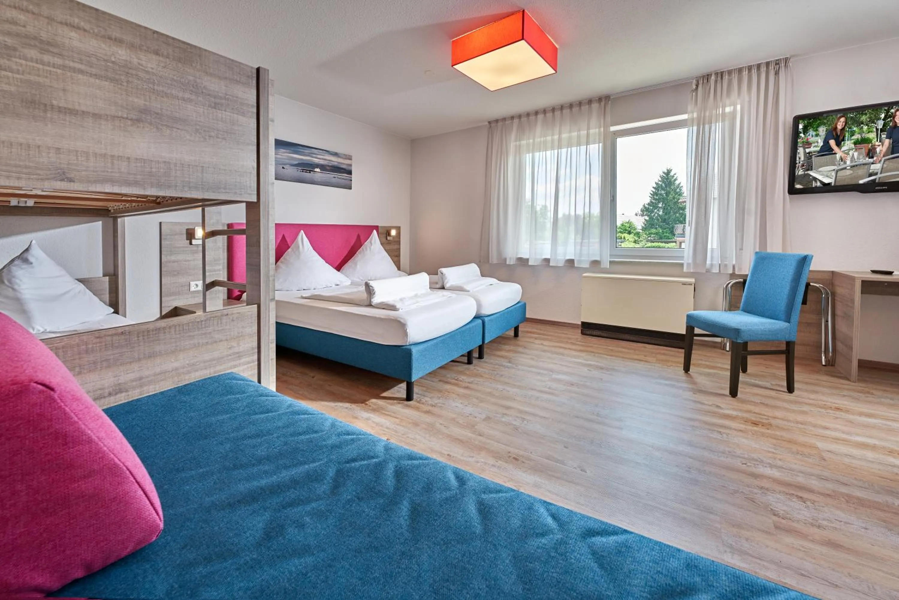 Photo of the whole room, Bed in Gästehaus Mythos