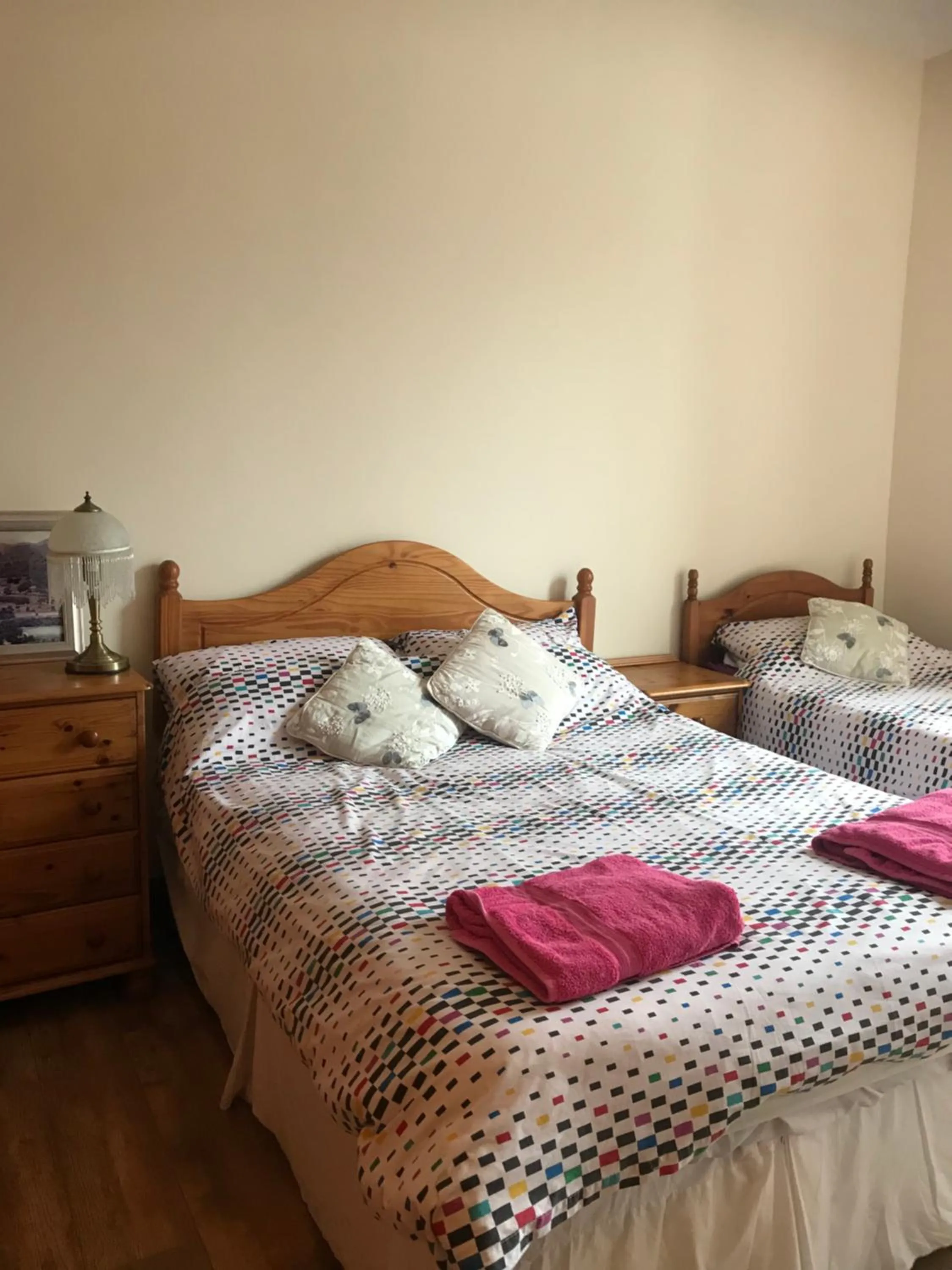 Bed in Penybryn Cottages