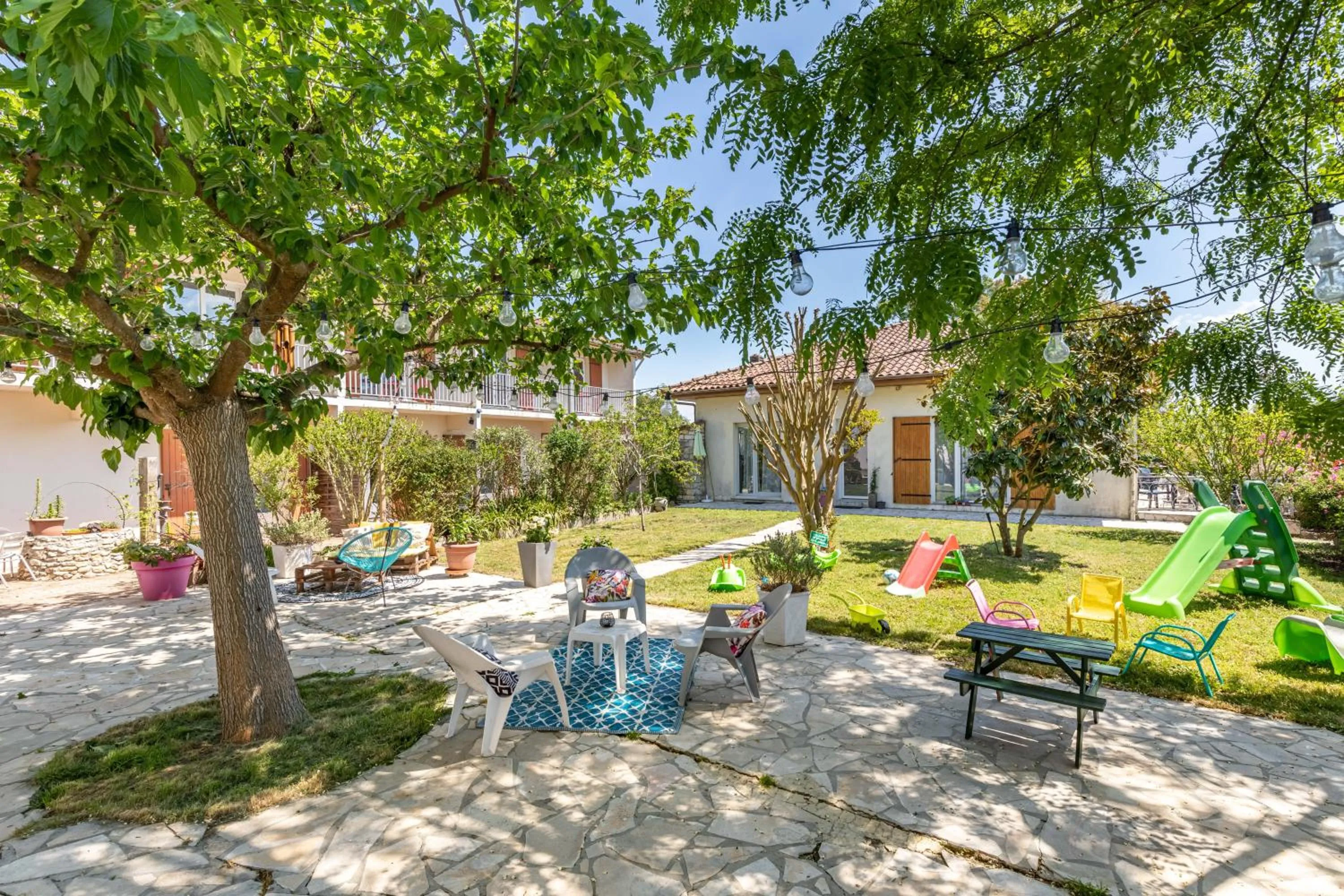Children play ground in Hotel Les Vieux Acacias