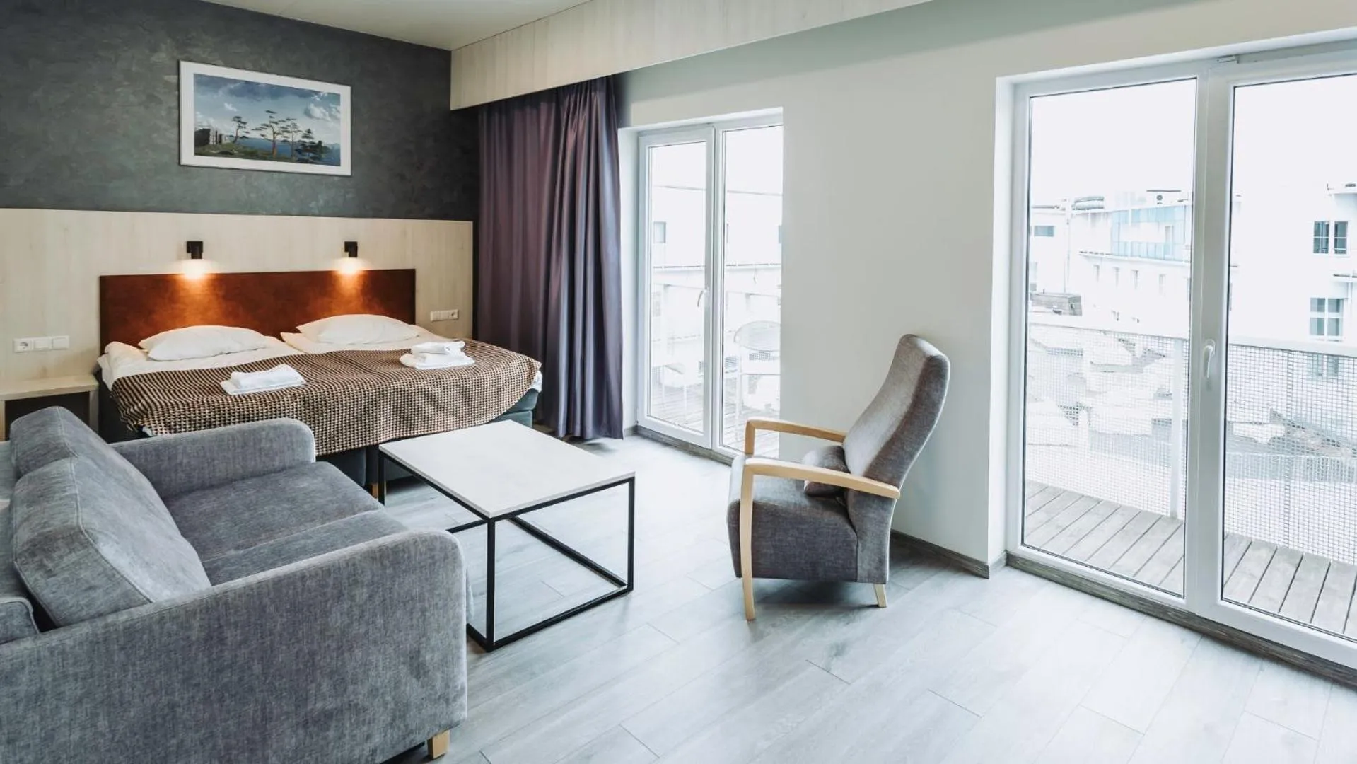 Bed in Viiking Spa Hotel