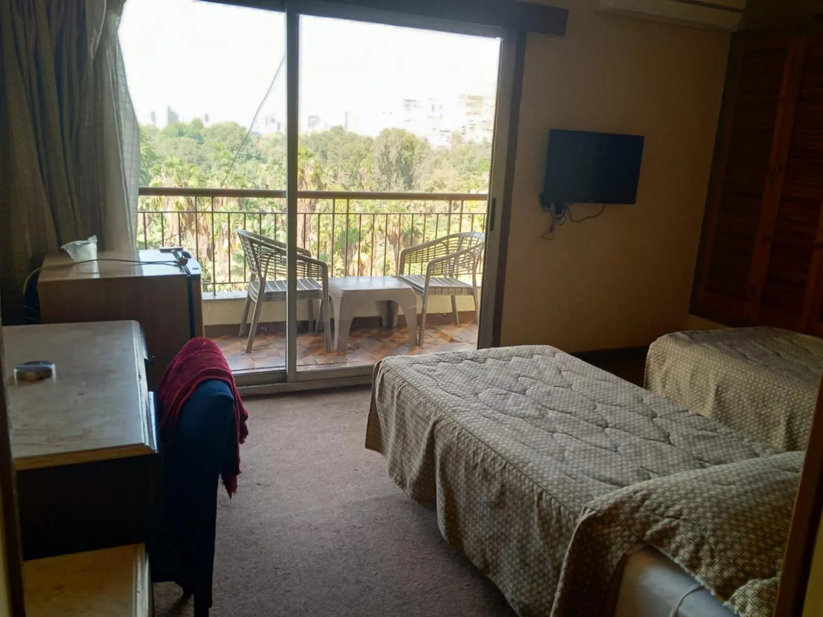 View (from property/room), Bed in St George Hotel Cairo