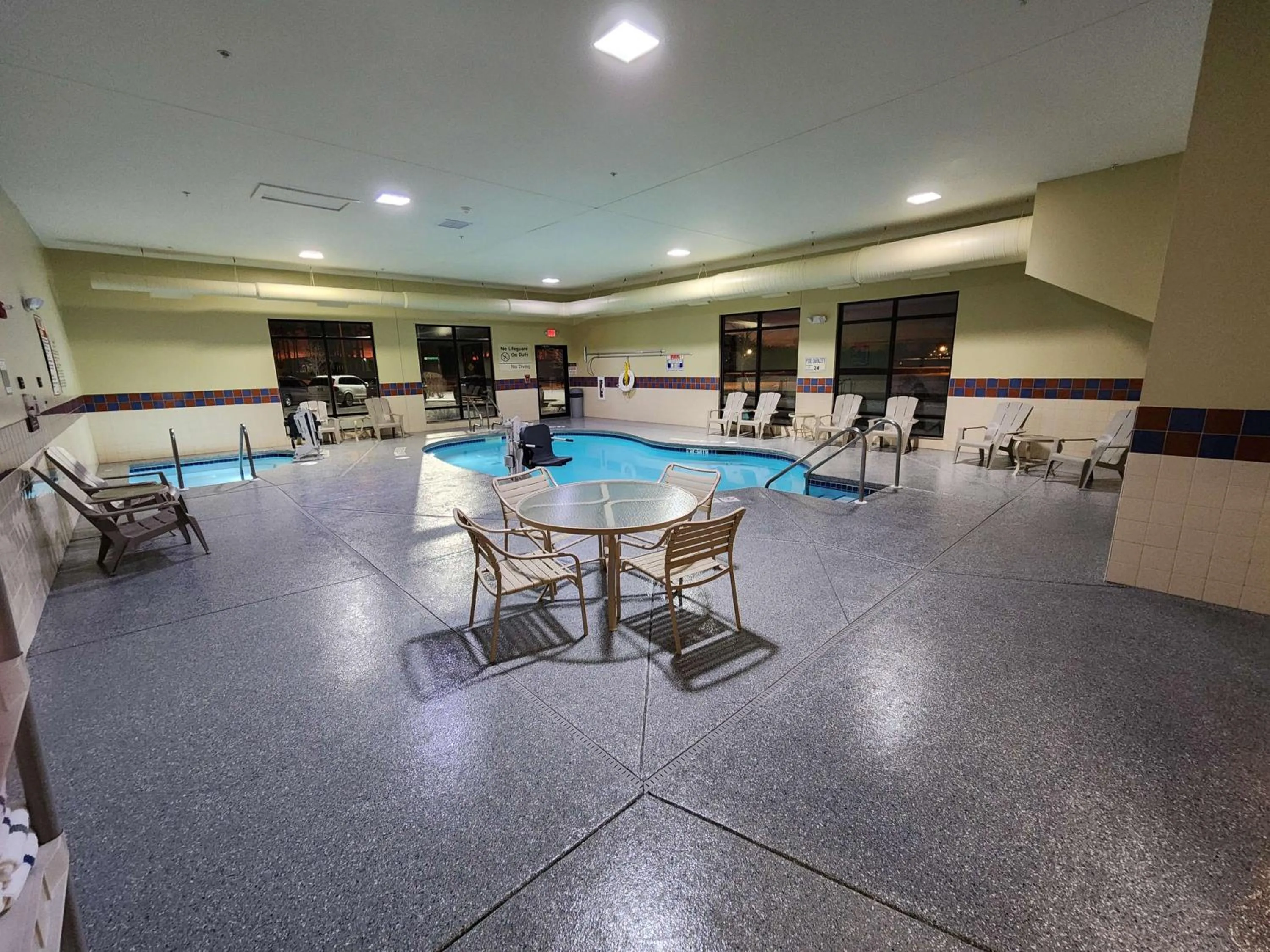 Pool view in Hampton Inn Plover-Stevens Point