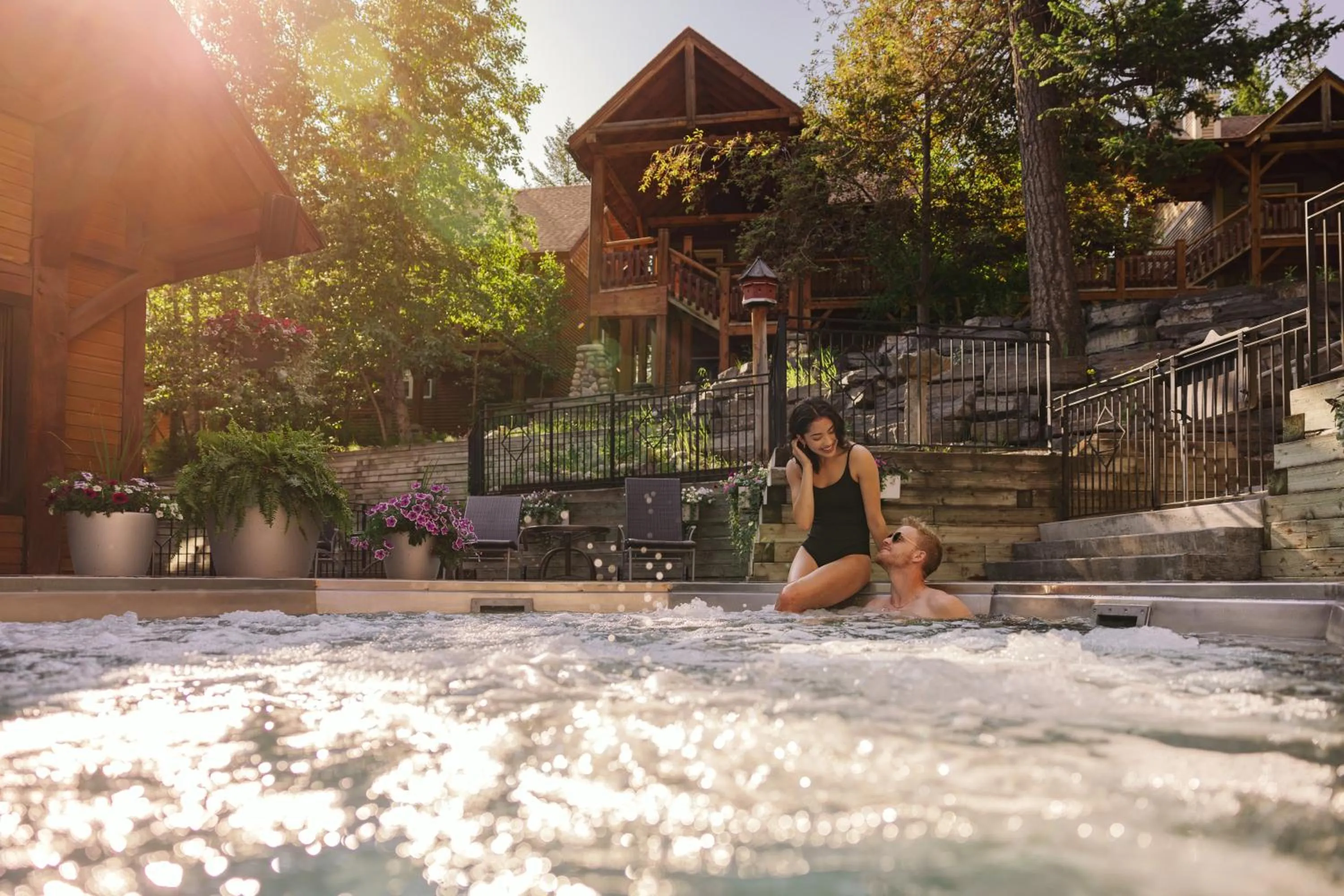Hot Tub in Buffalo Mountain Lodge
