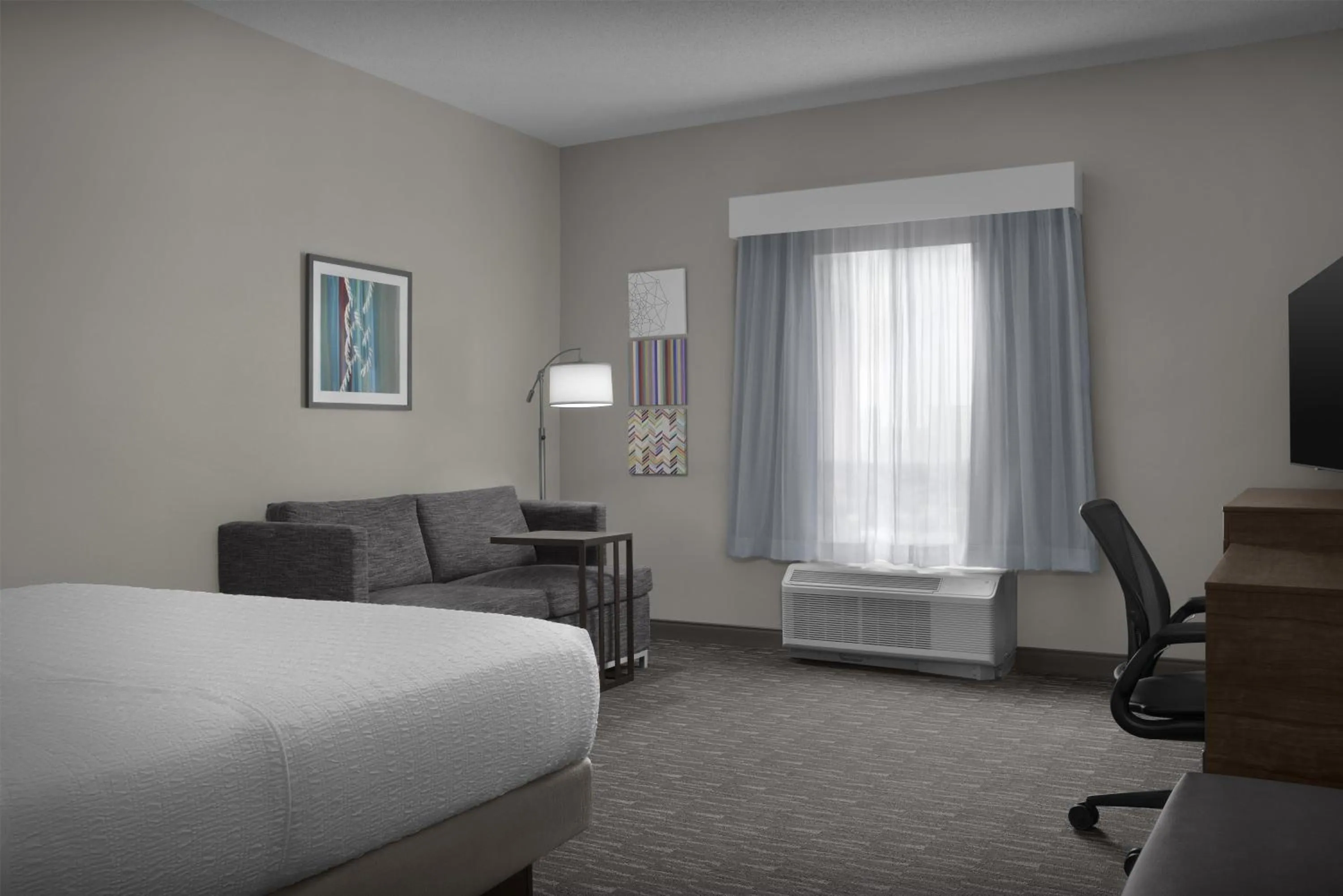 Living room, Bed in Hampton Inn & Suites Lakeland-South Polk Parkway