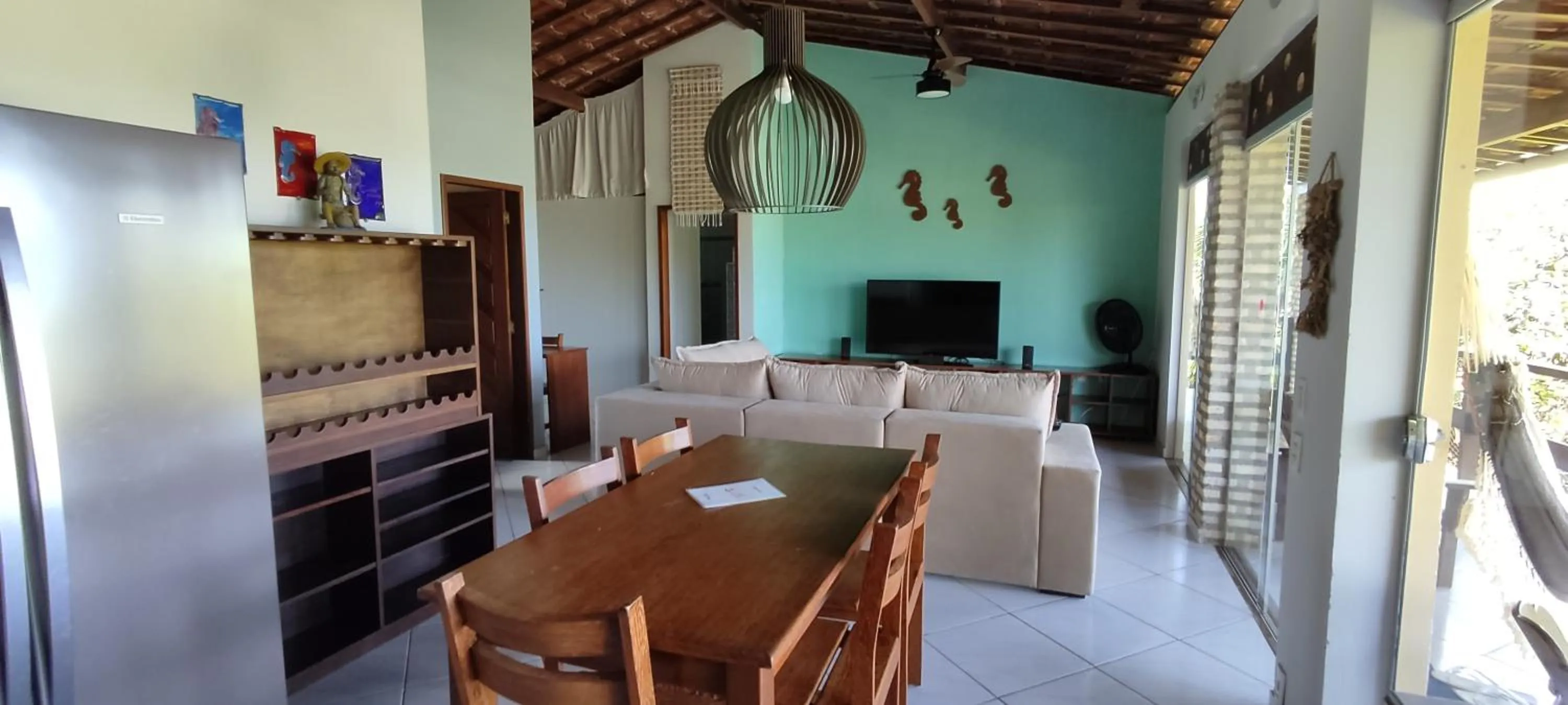 Living room in Pousada Cavalo Marinho