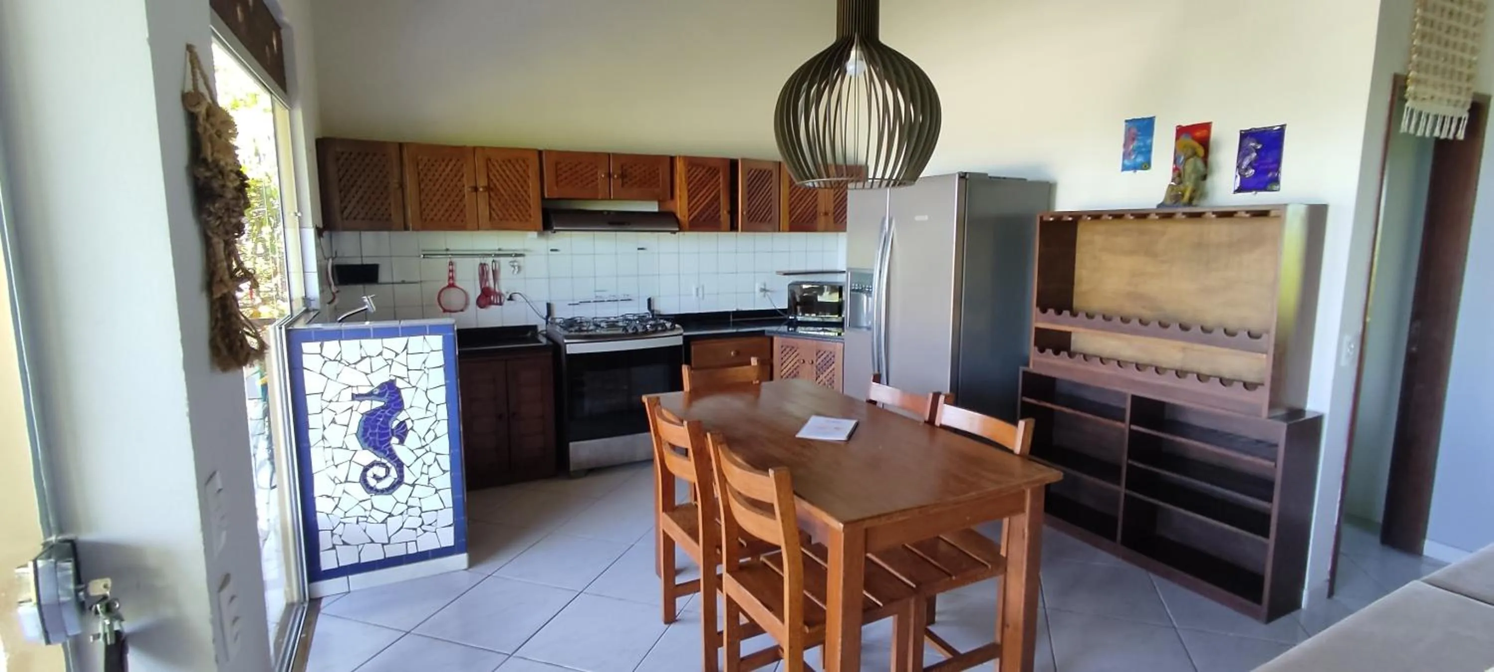 Kitchen or kitchenette in Pousada Cavalo Marinho