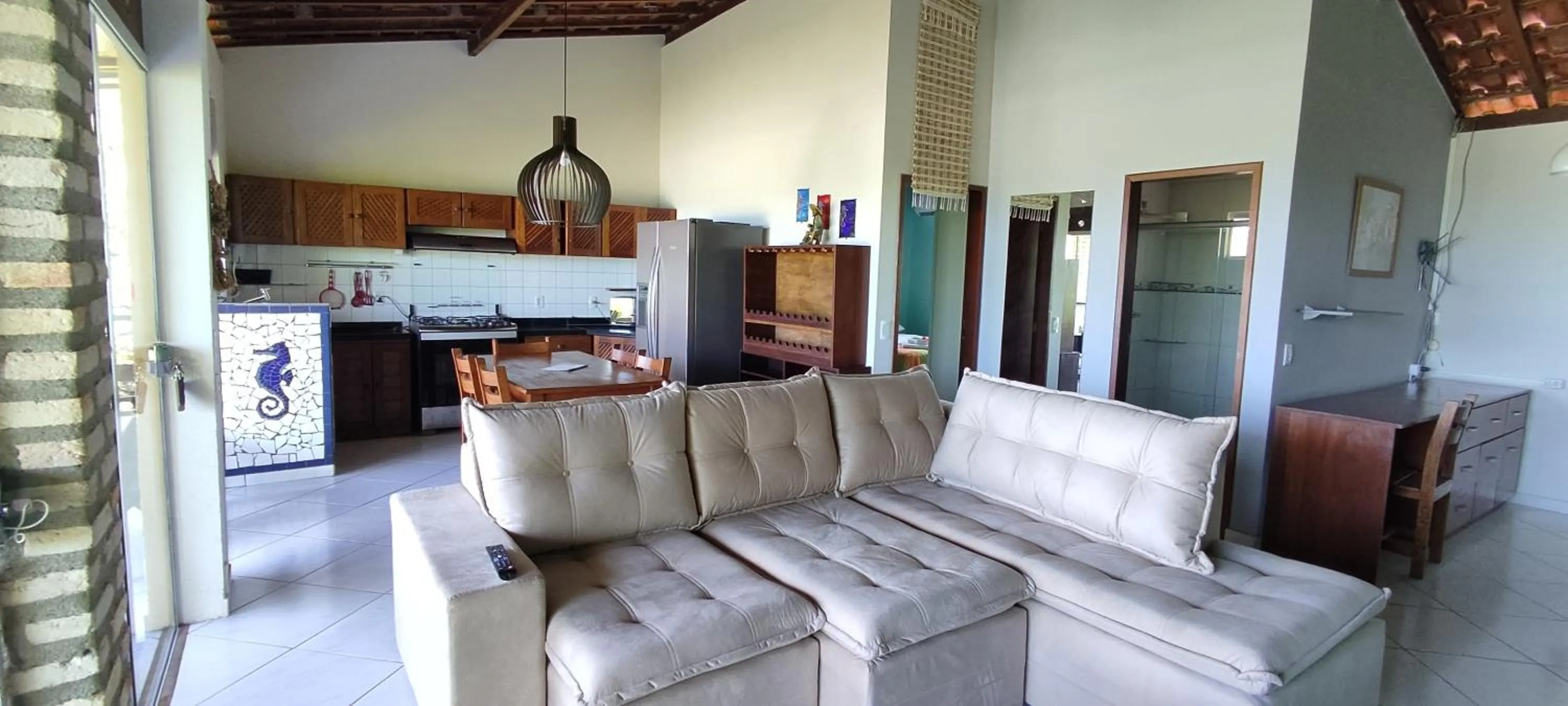 Living room in Pousada Cavalo Marinho