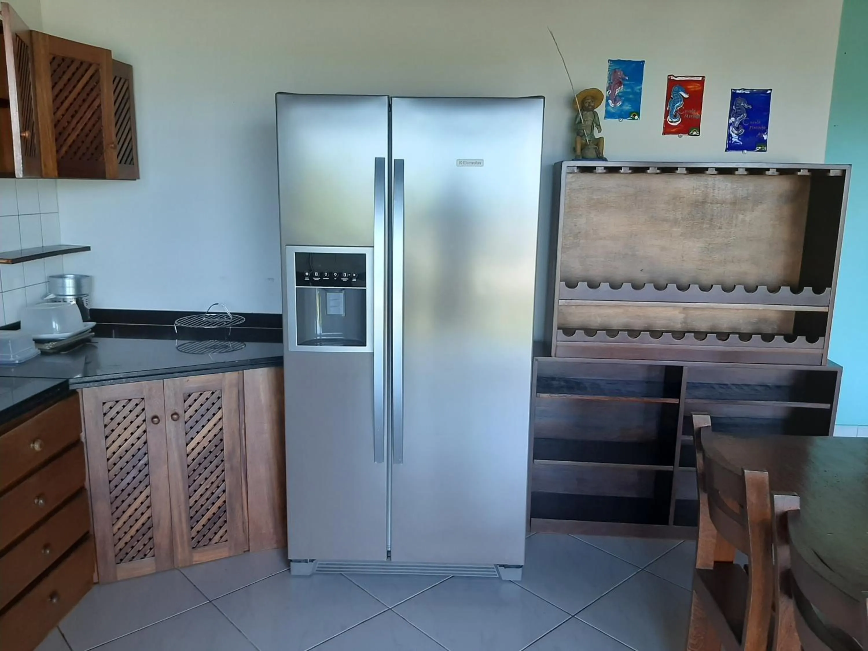 Kitchen or kitchenette in Pousada Cavalo Marinho