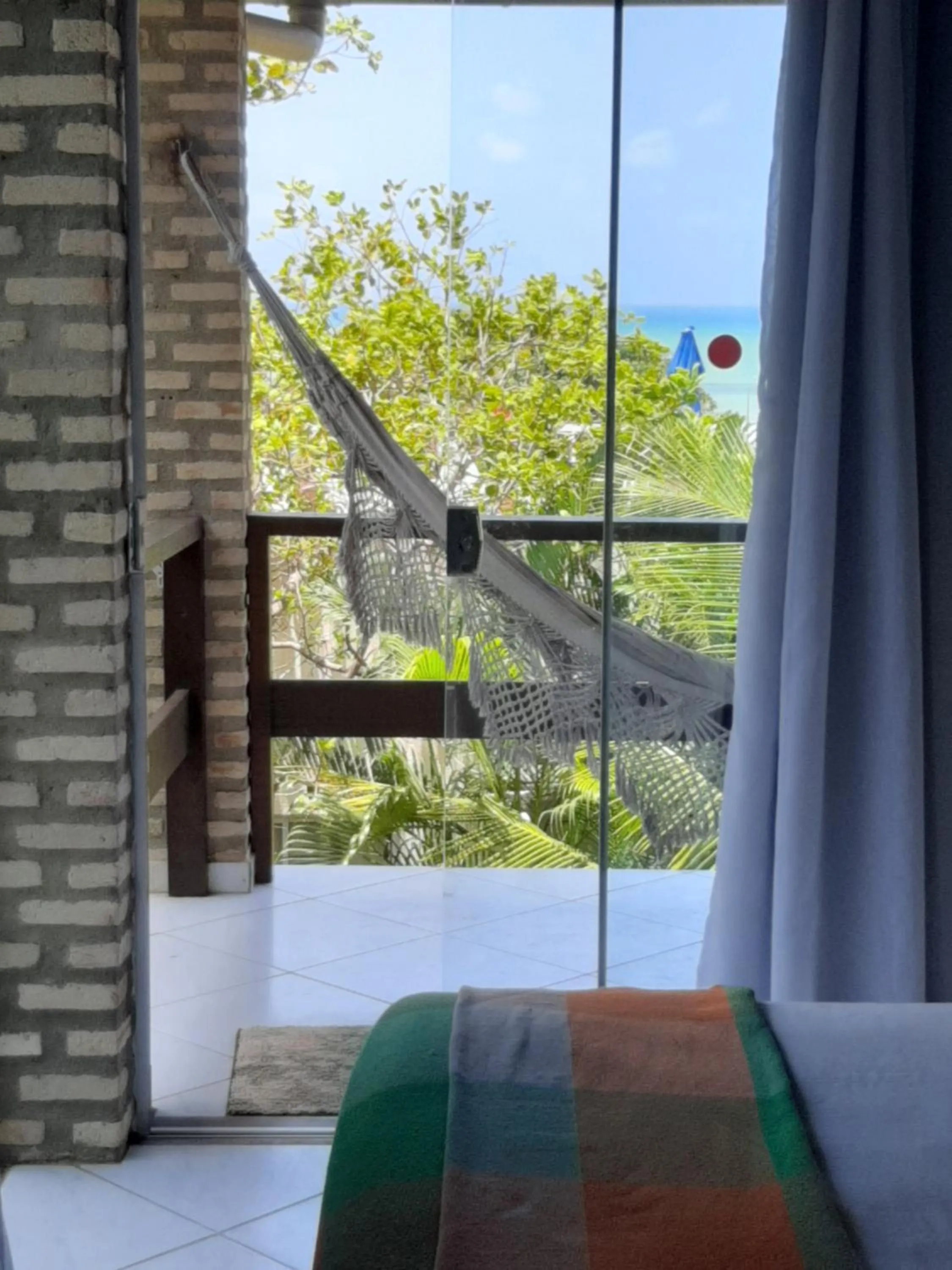 View (from property/room), Bed in Pousada Cavalo Marinho