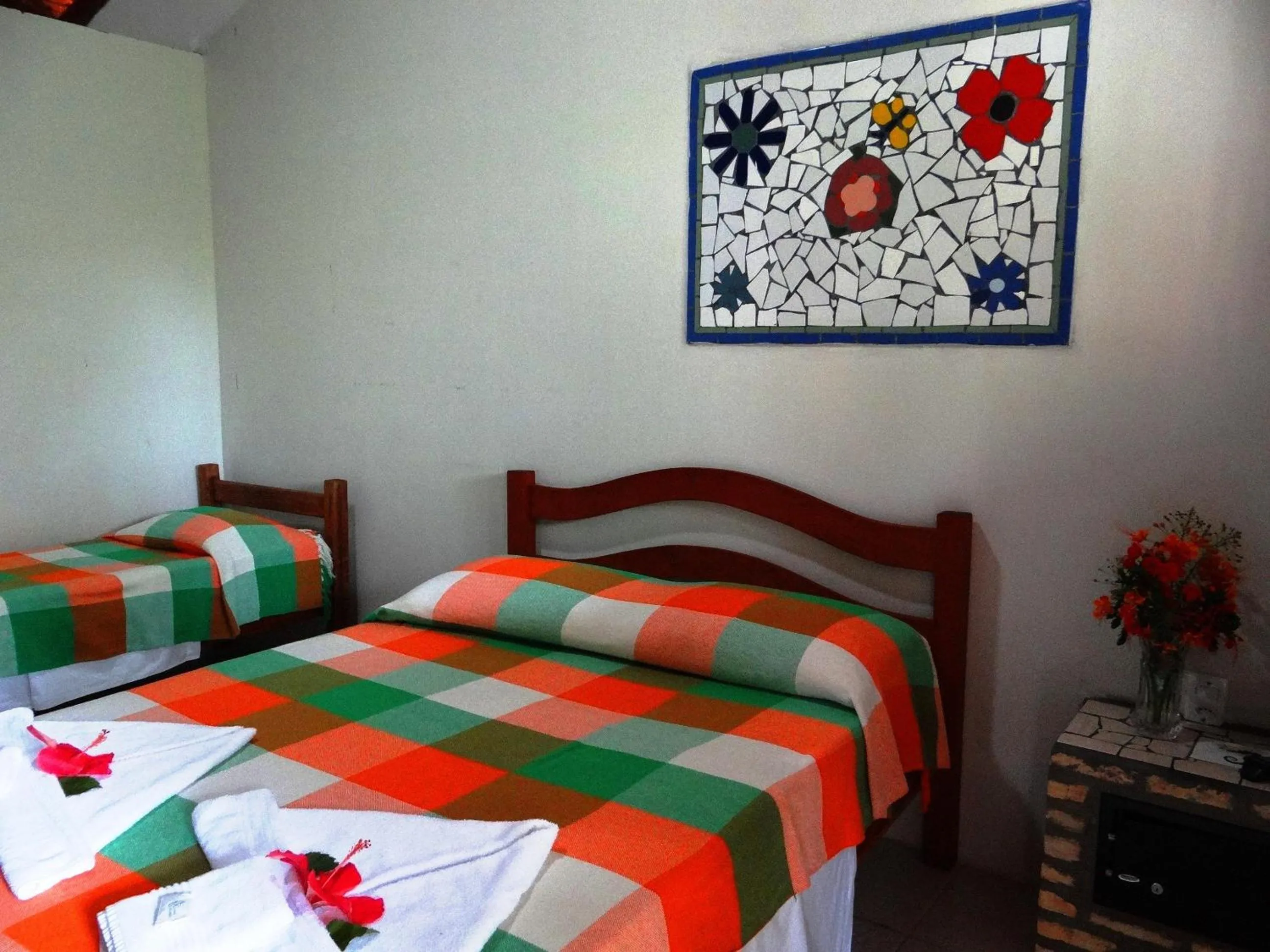 Bed in Pousada Cavalo Marinho