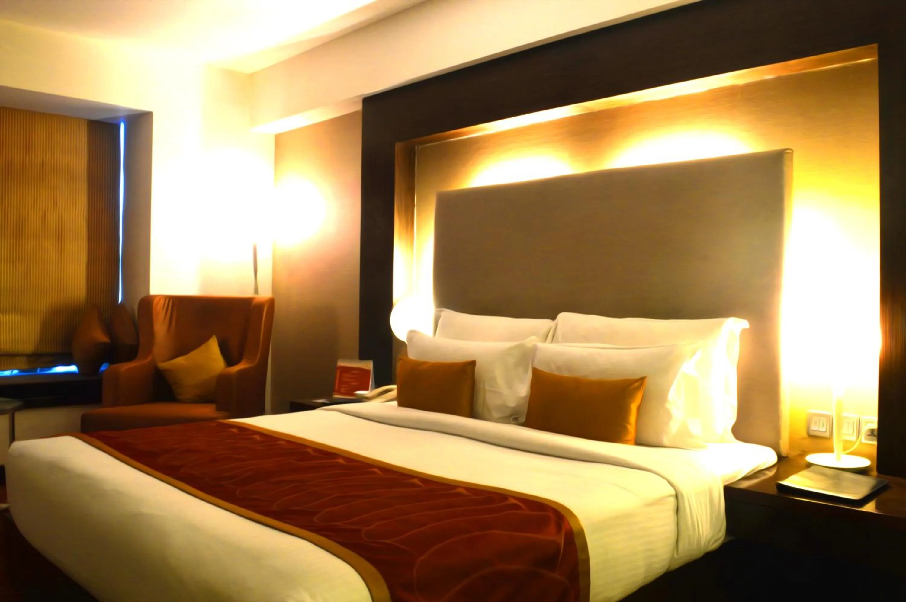 Bedroom, Bed in Pride Premier Bengaluru