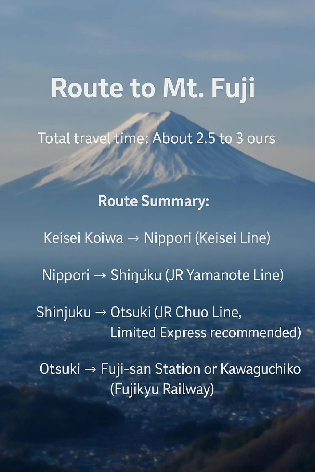 Nearby landmark in Sky Heart Hotel Koiwa