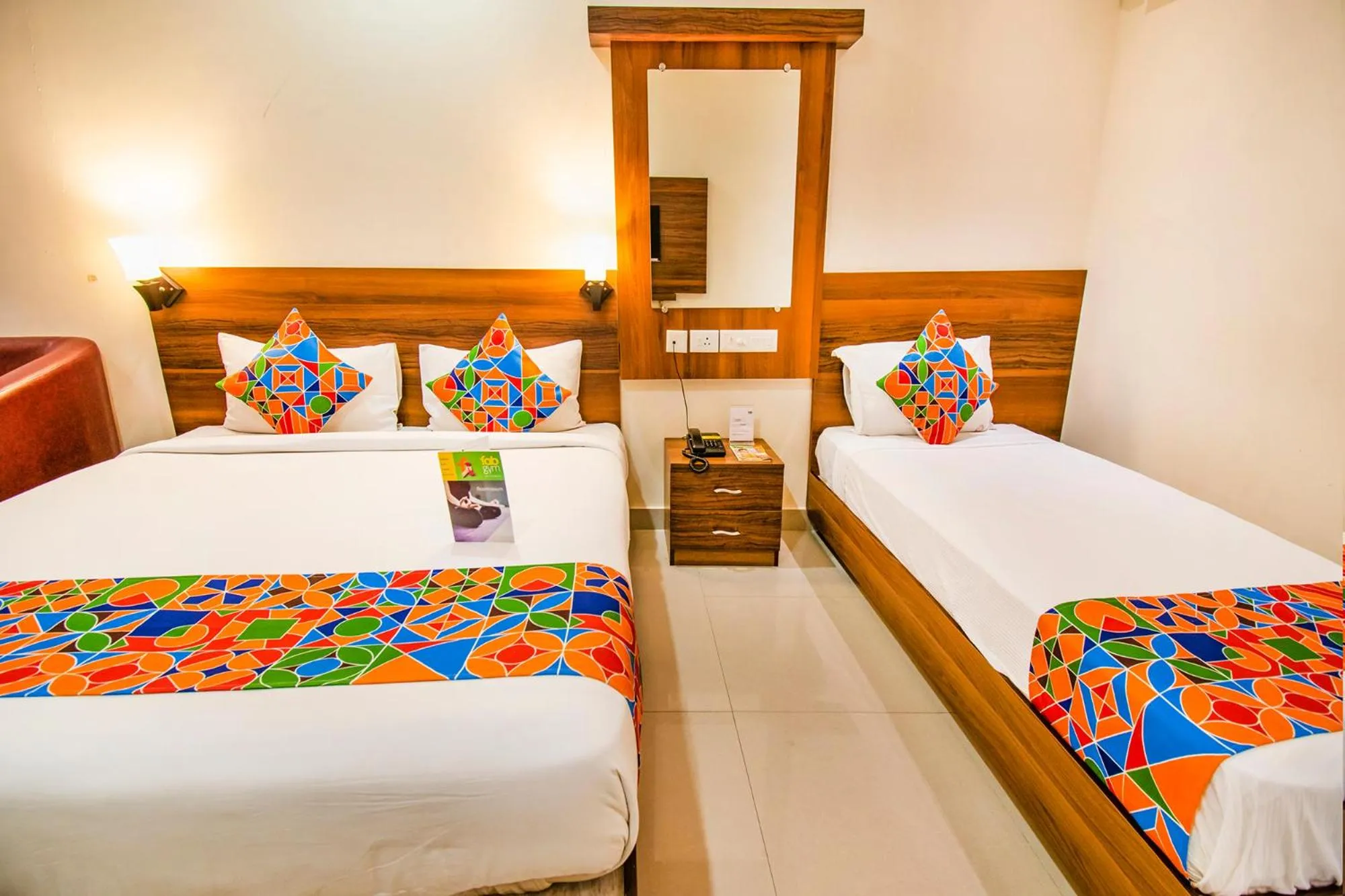 Bed in FabHotel Thejas Paaradise - Nr Coimbatore Institute of Technology