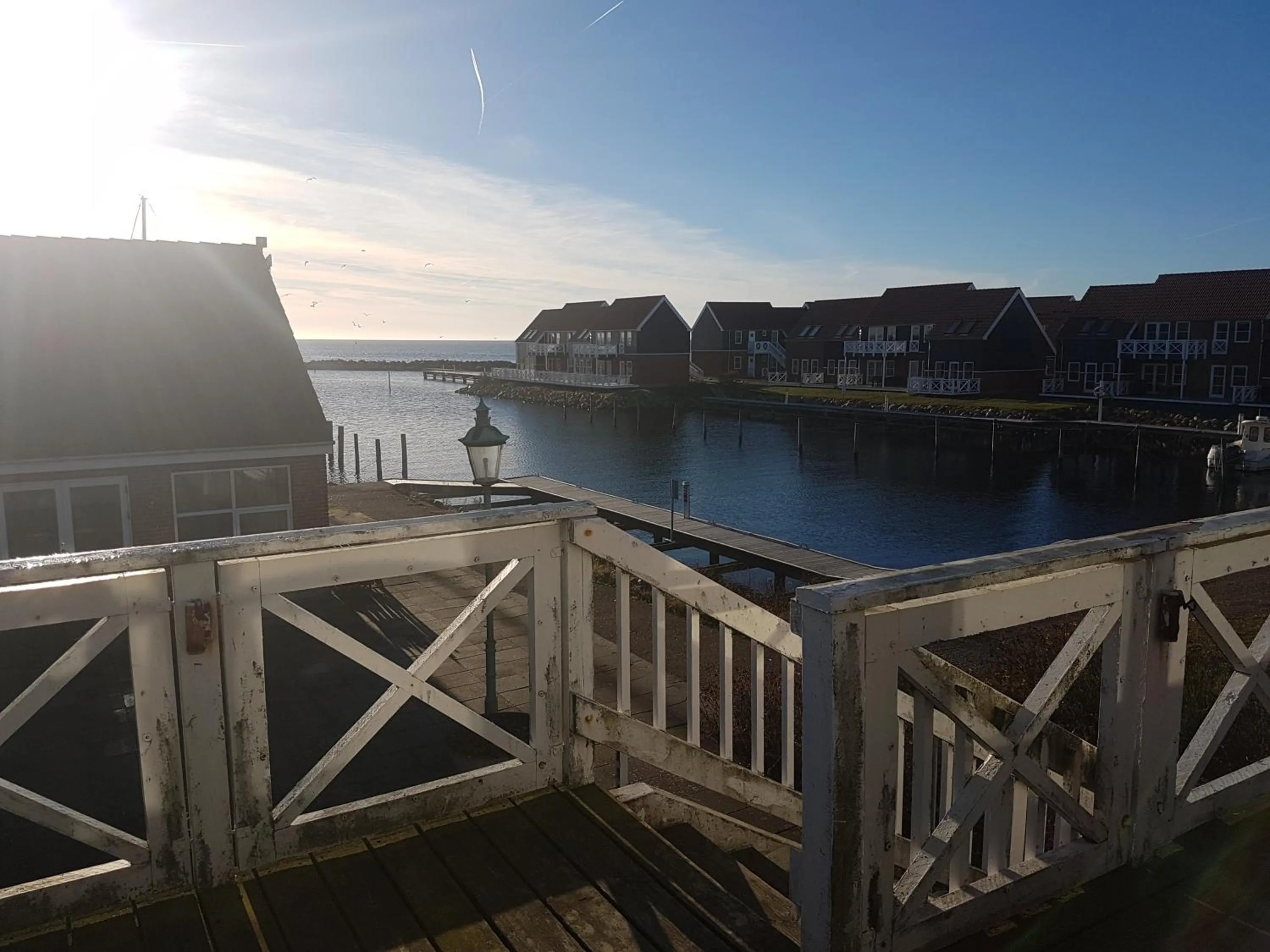 Sunrise in Klintholm Marina Park Cabins