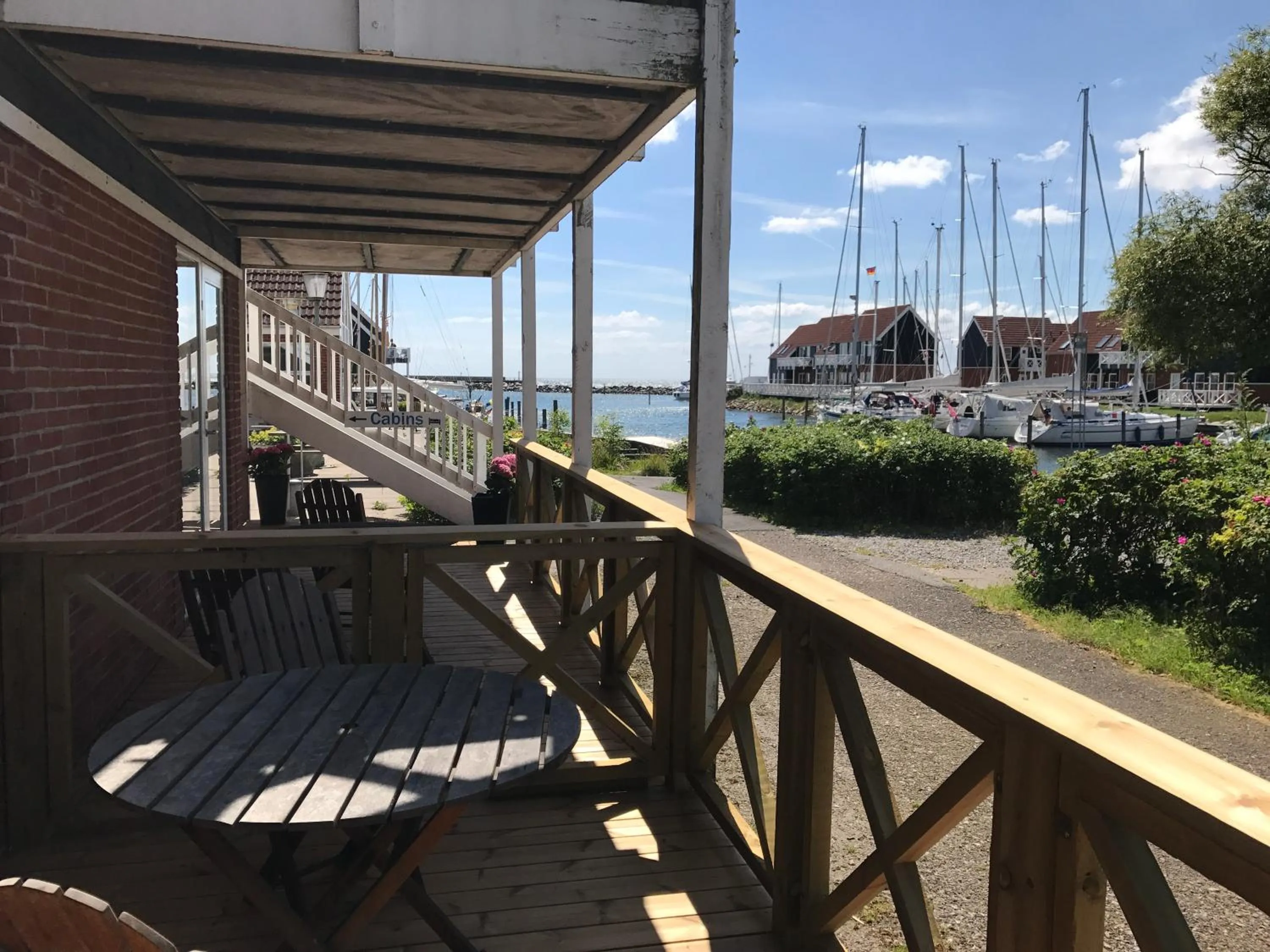 Balcony/Terrace in Klintholm Marina Park Cabins