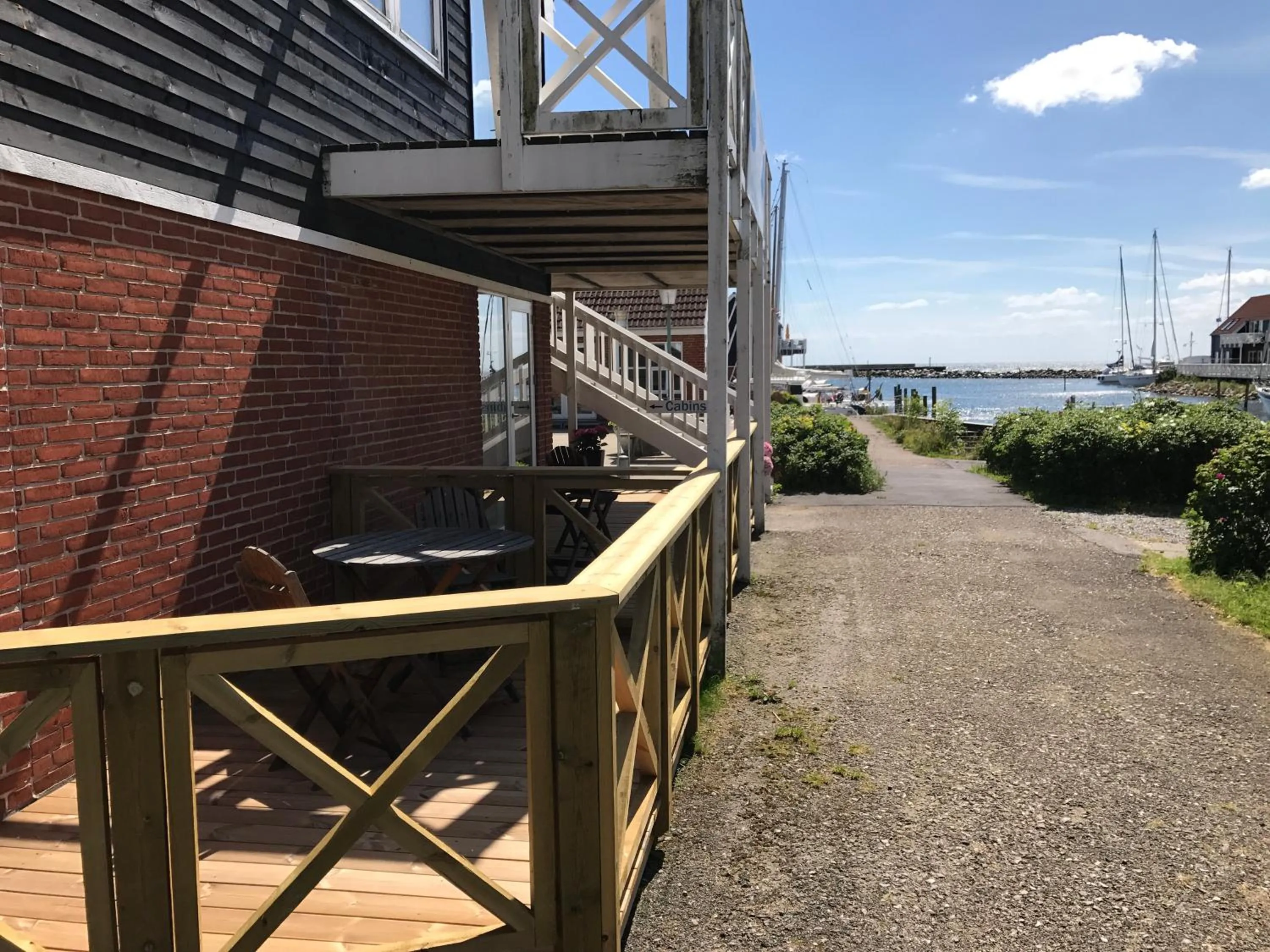 Balcony/Terrace in Klintholm Marina Park Cabins