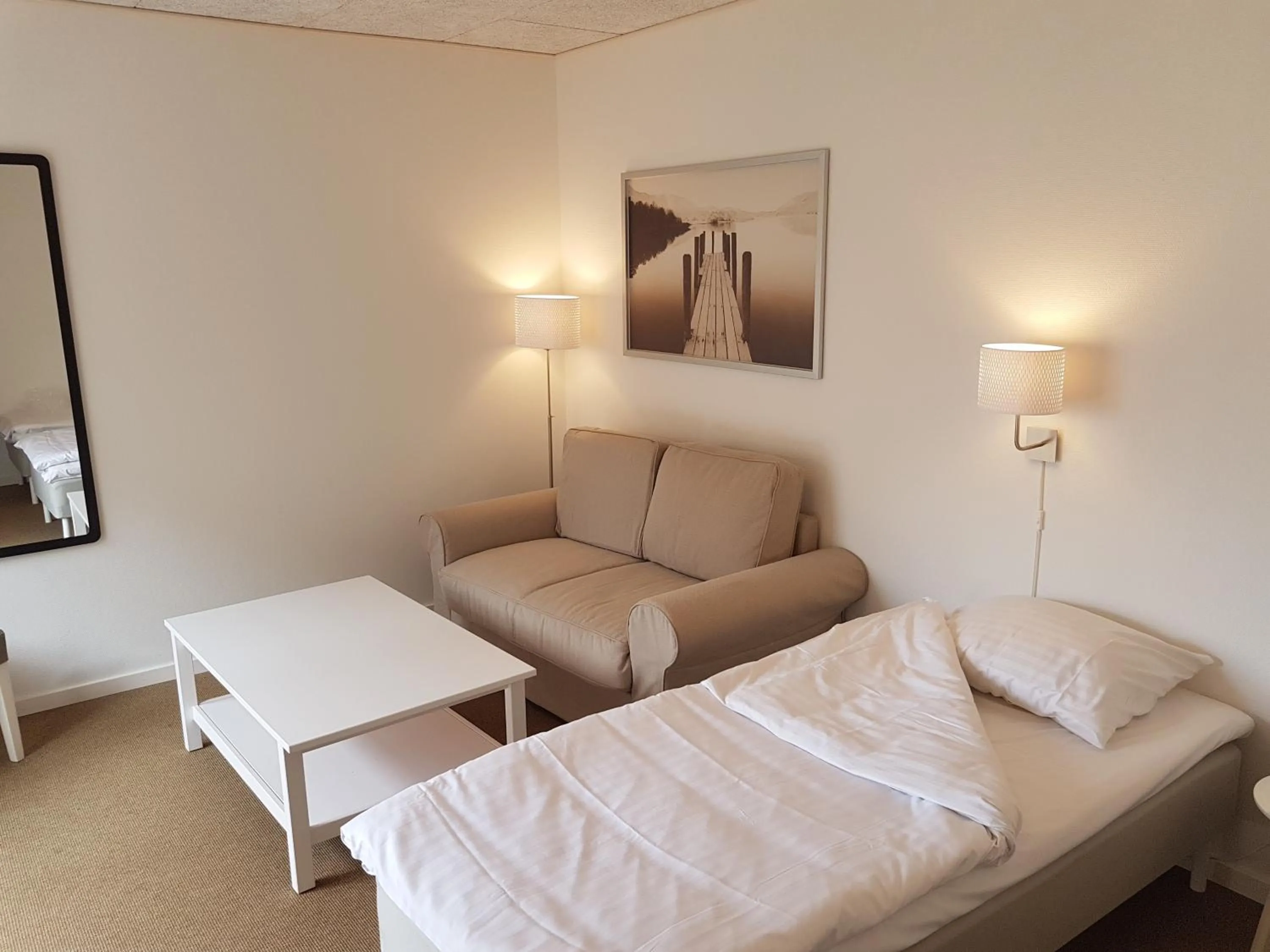 Bed in Klintholm Marina Park Cabins