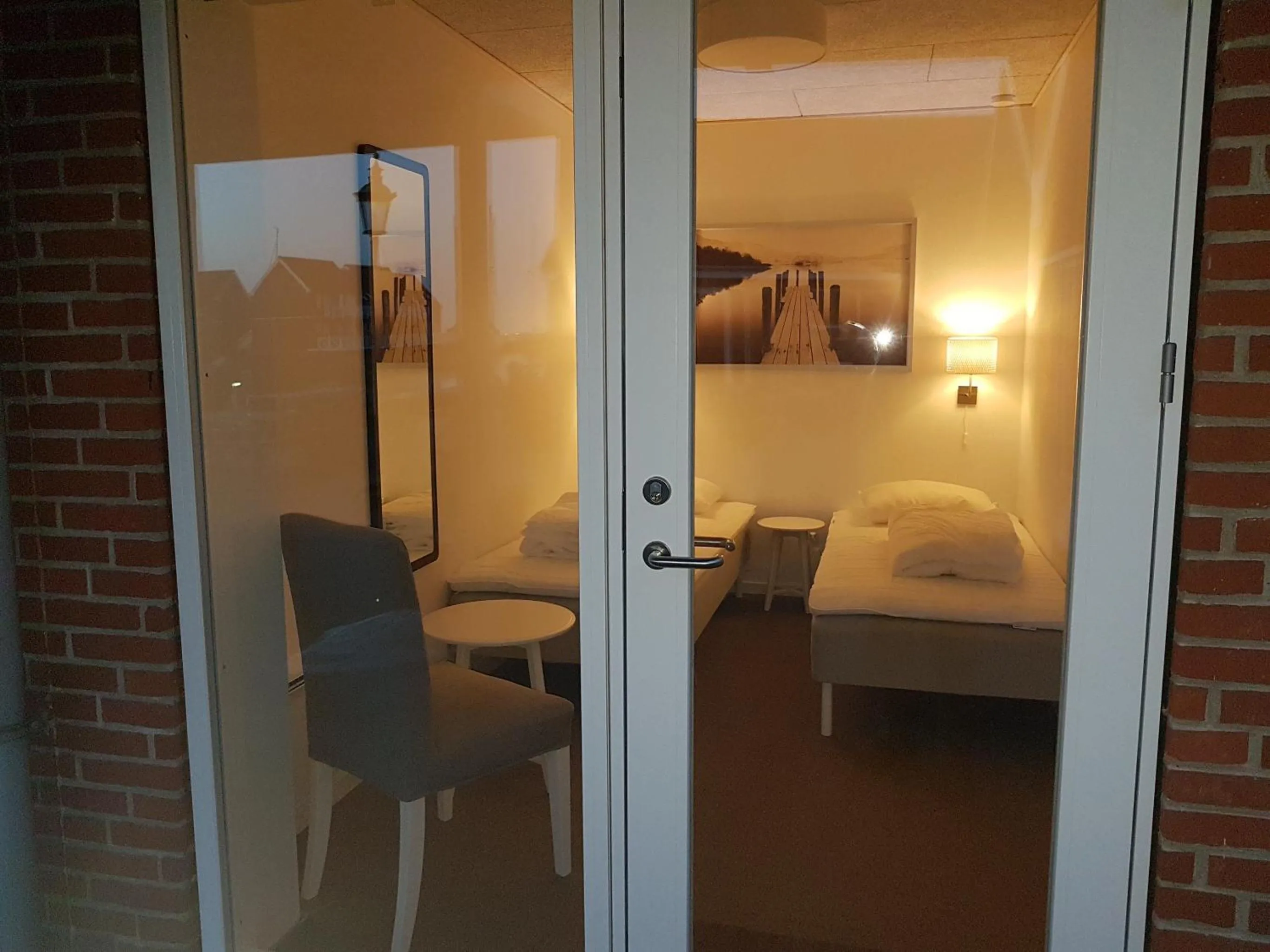Bed in Klintholm Marina Park Cabins