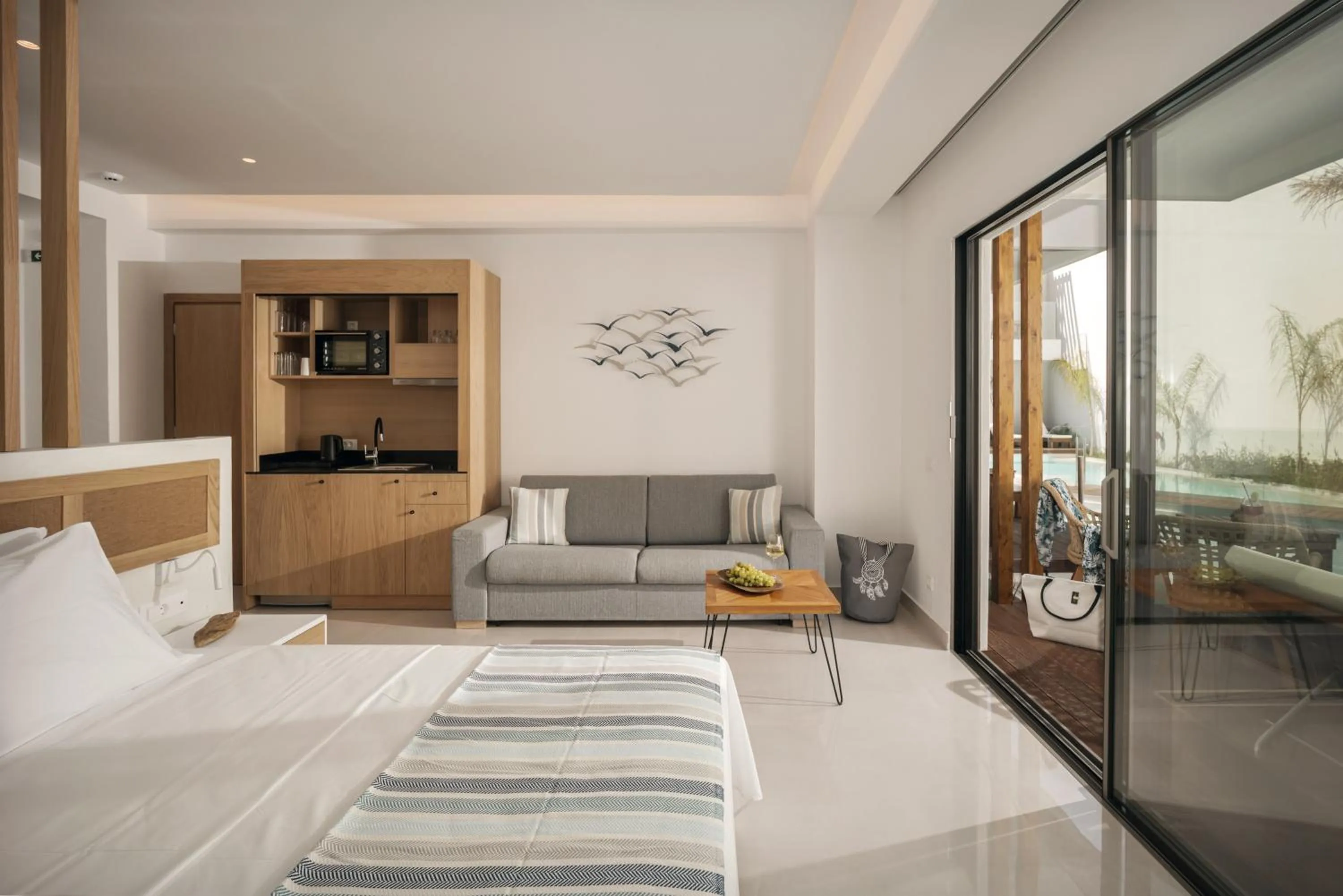 Bed in Galazio Beach Resort