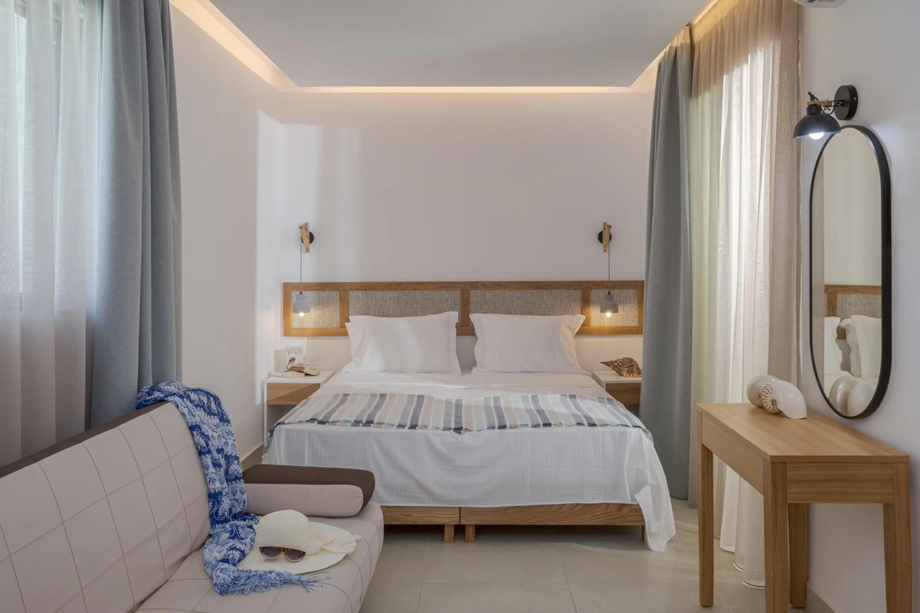 Bed in Galazio Beach Resort