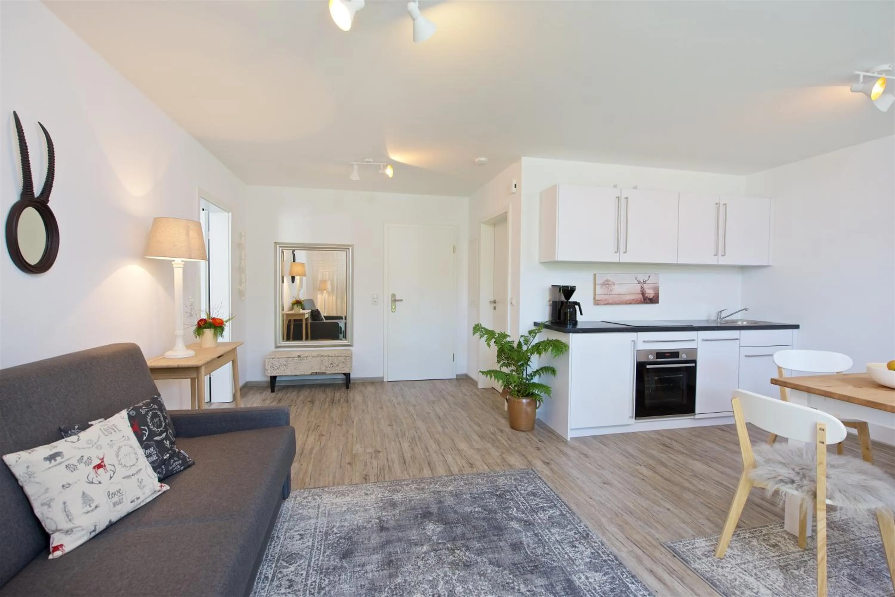 Kitchen or kitchenette in Landhotel Herzberger garni Zimmer & Ferienwohnungen