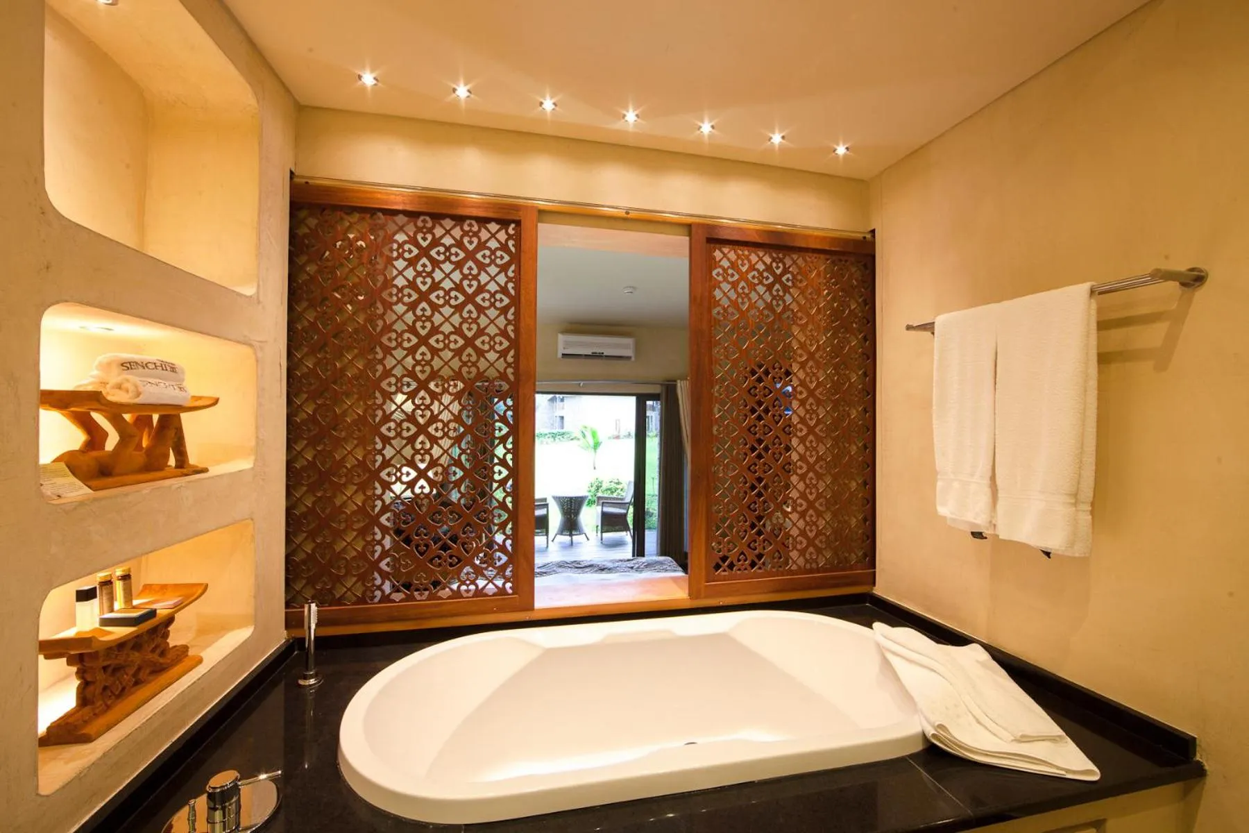 Bathroom, Bed in The Royal Senchi Hotel and Resort