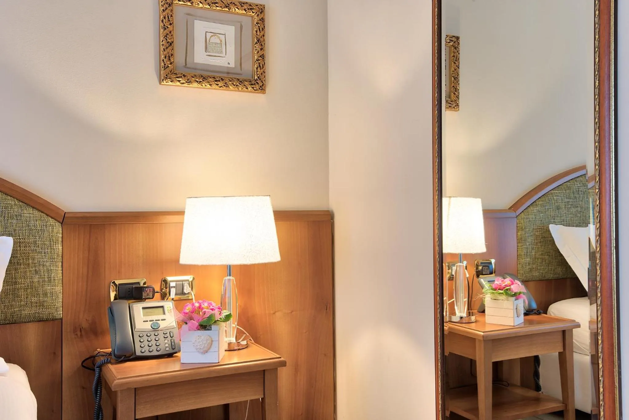 Decorative detail, Bed in Albergo Villa Priula