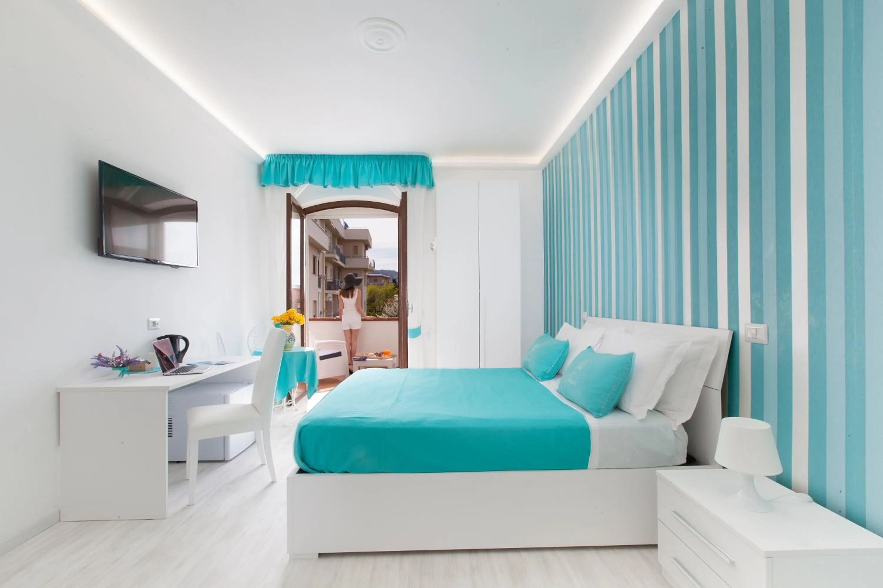 Bedroom, Bed in Villa Iolanda