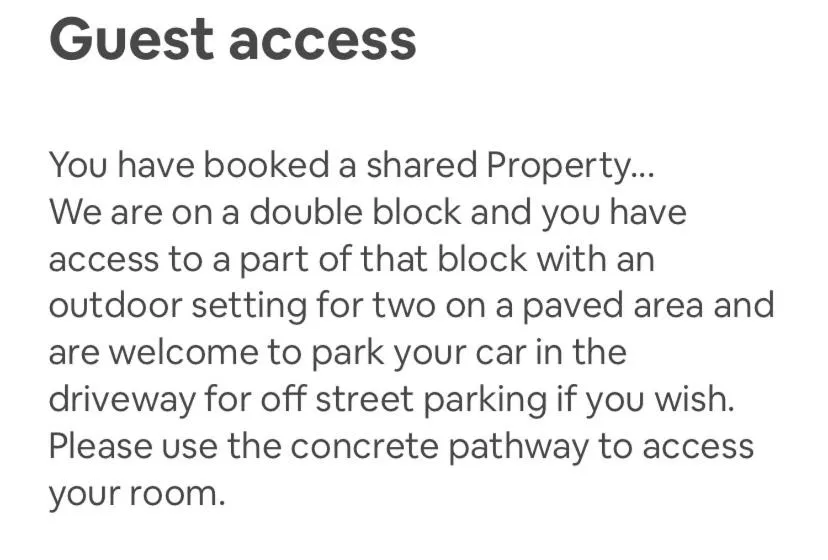 Text overlay in Churchill's B&B twin spa getaway Studio