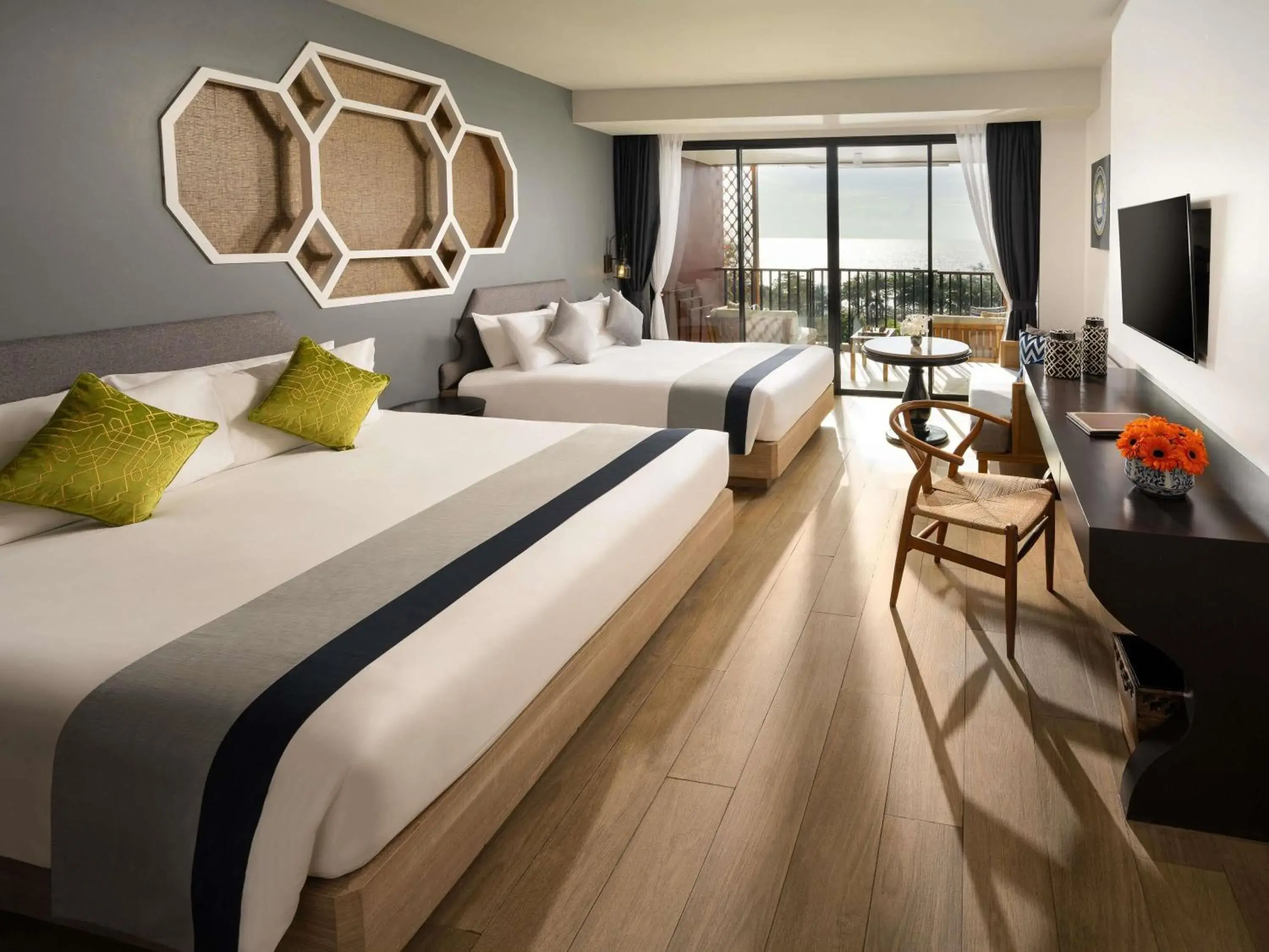 Premier Family Room, Sea View, 1 King Bed and 1 Queen Bed, Balcony in Avista Grande Phuket Karon - MGallery Premier Family Room, Sea View, 1 King Bed and 1 Queen Bed, Balcony in Avista Grande Phuket Karon - MGallery