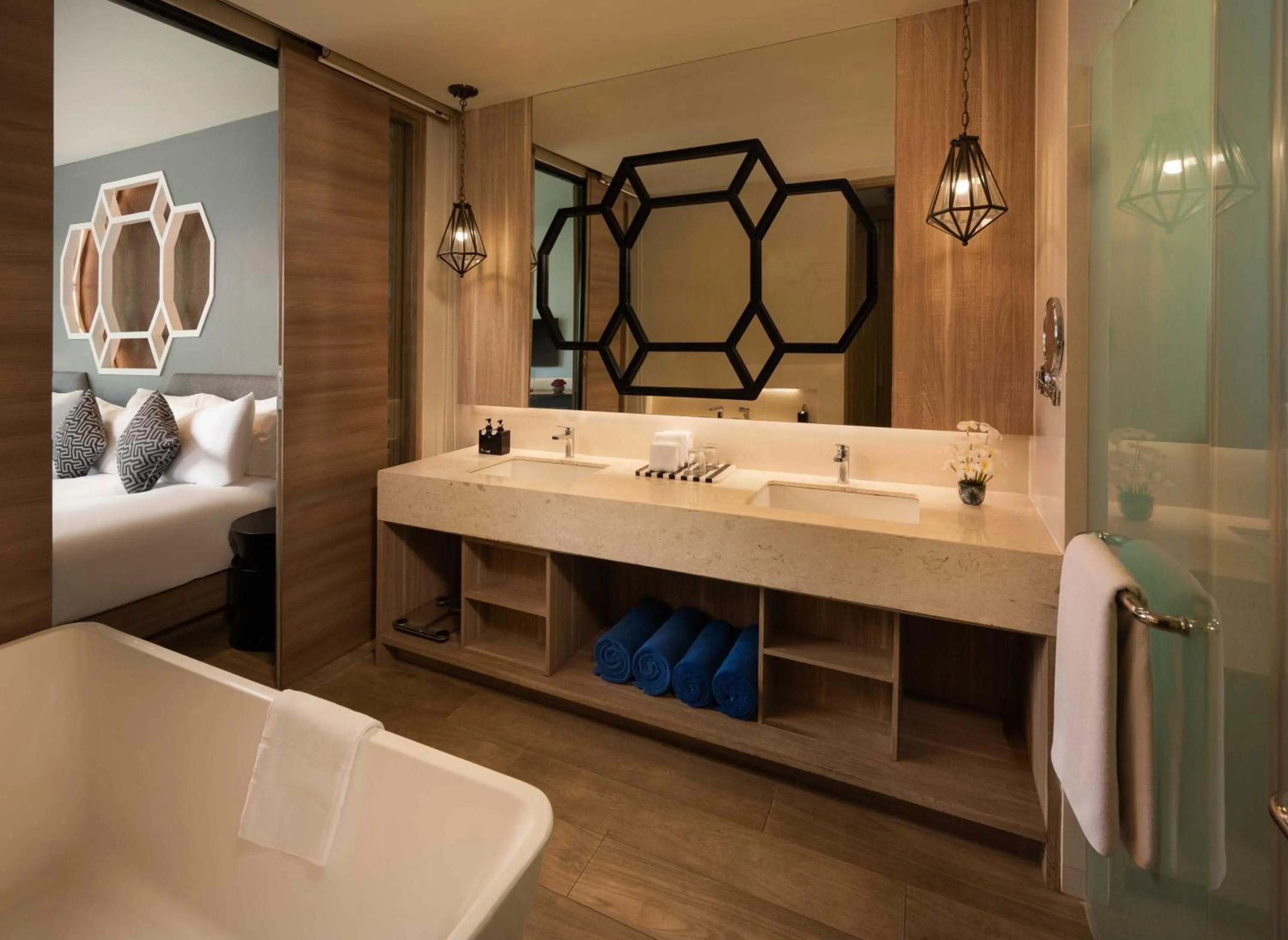 Bathroom, Bed in Avista Grande Phuket Karon - MGallery