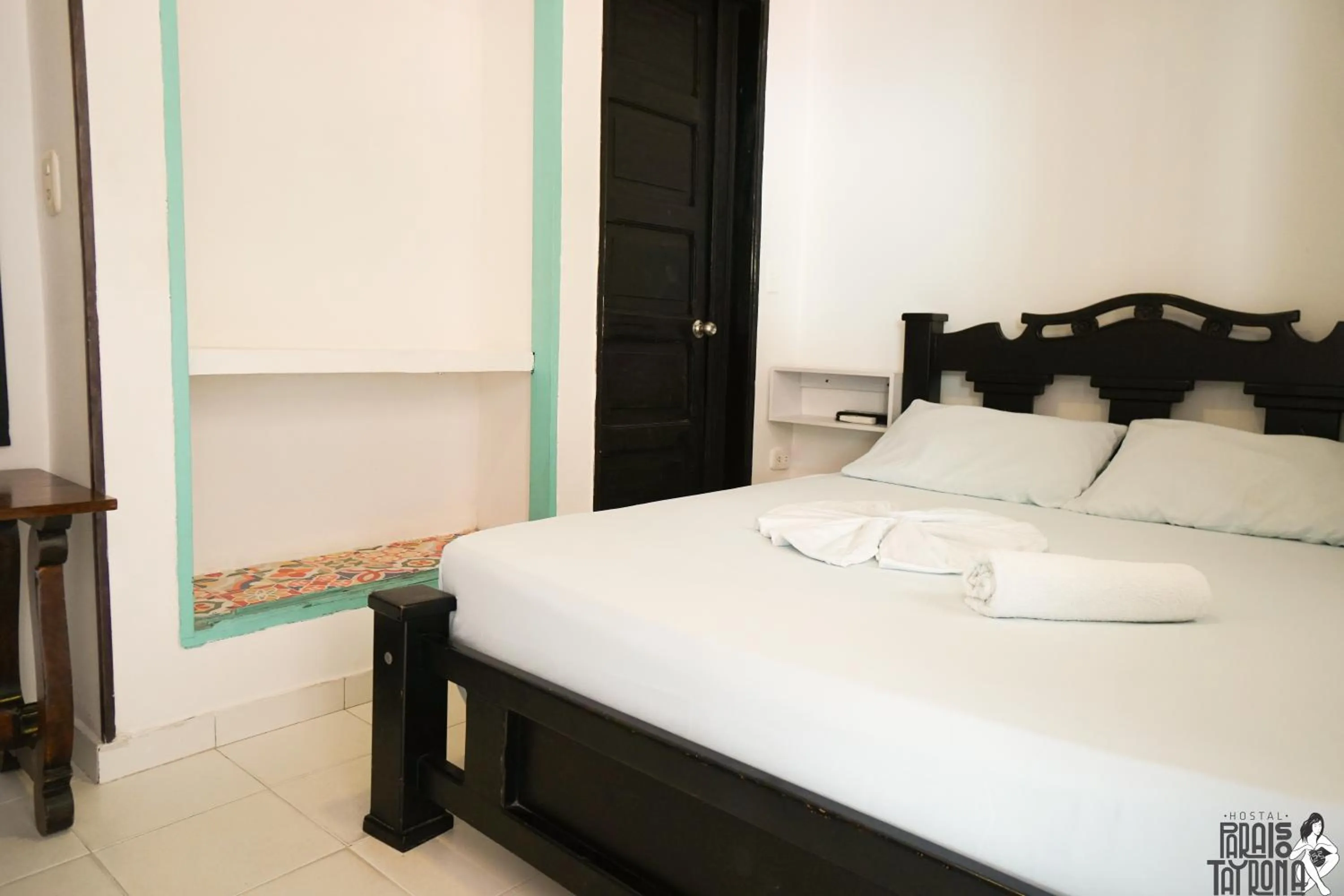 Bed in Hostal Paraiso Tayrona