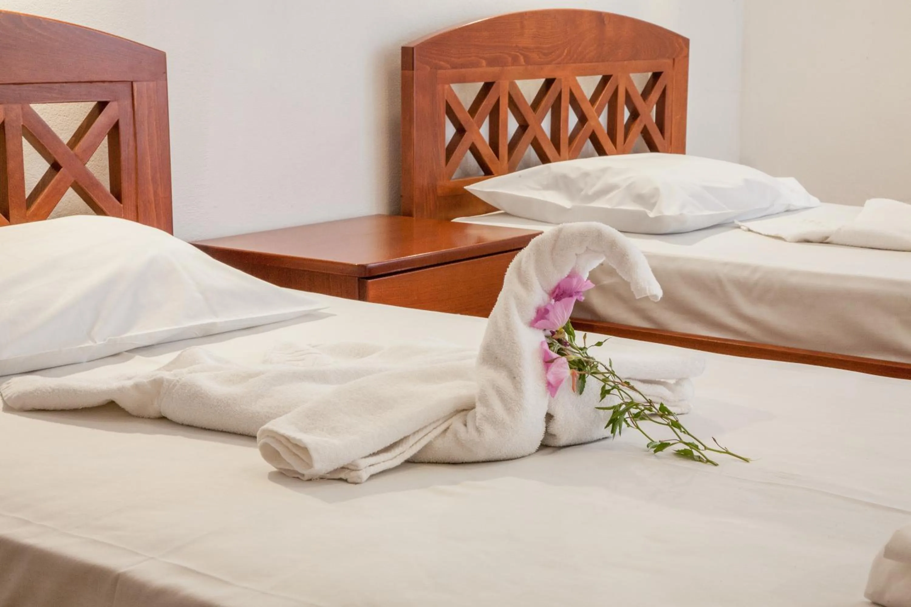 Bed in Ekavi Apartments