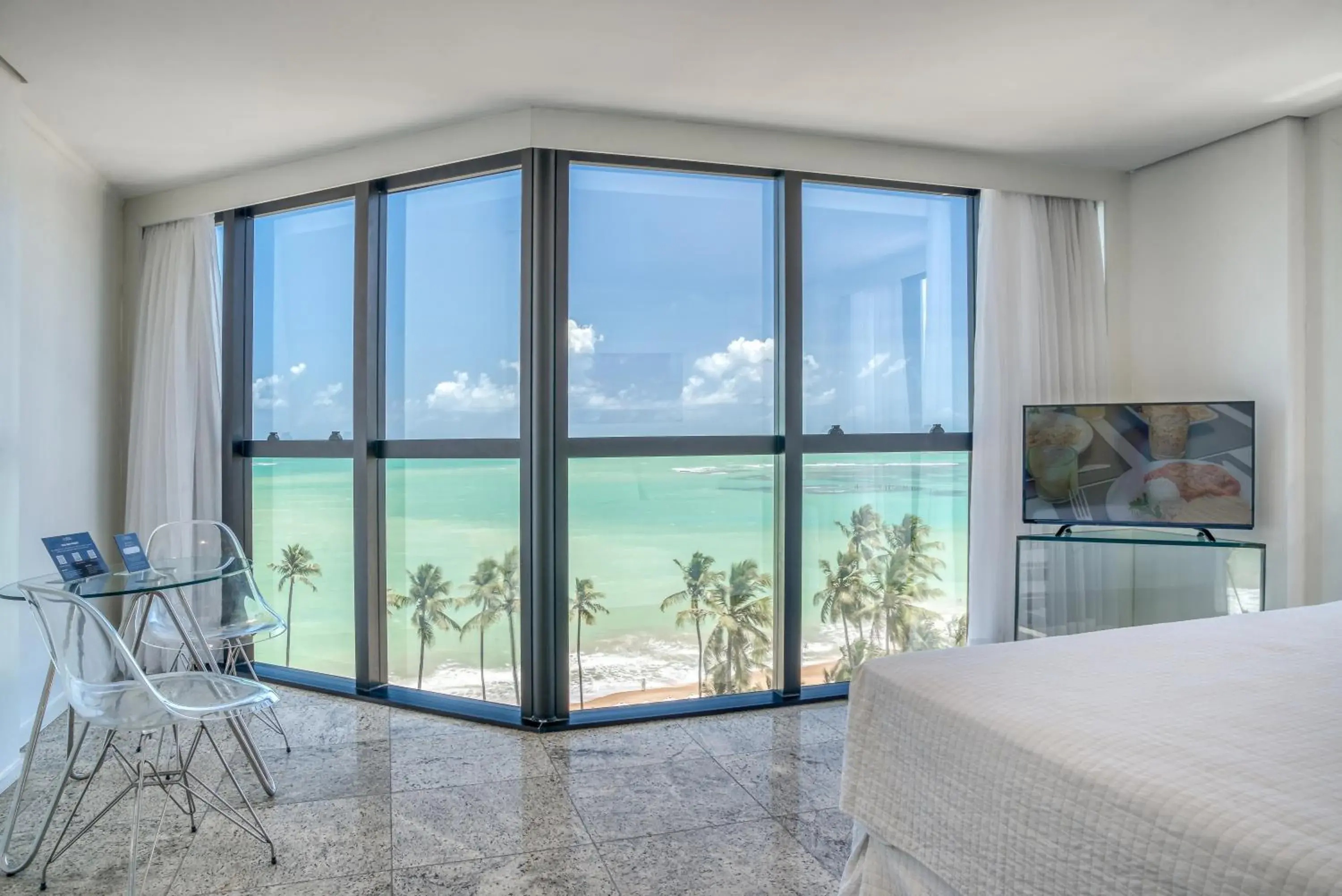 View (from property/room), Bed in Hotel Brisa Tower Maceió View (from property/room), Bed in Hotel Brisa Tower Maceió