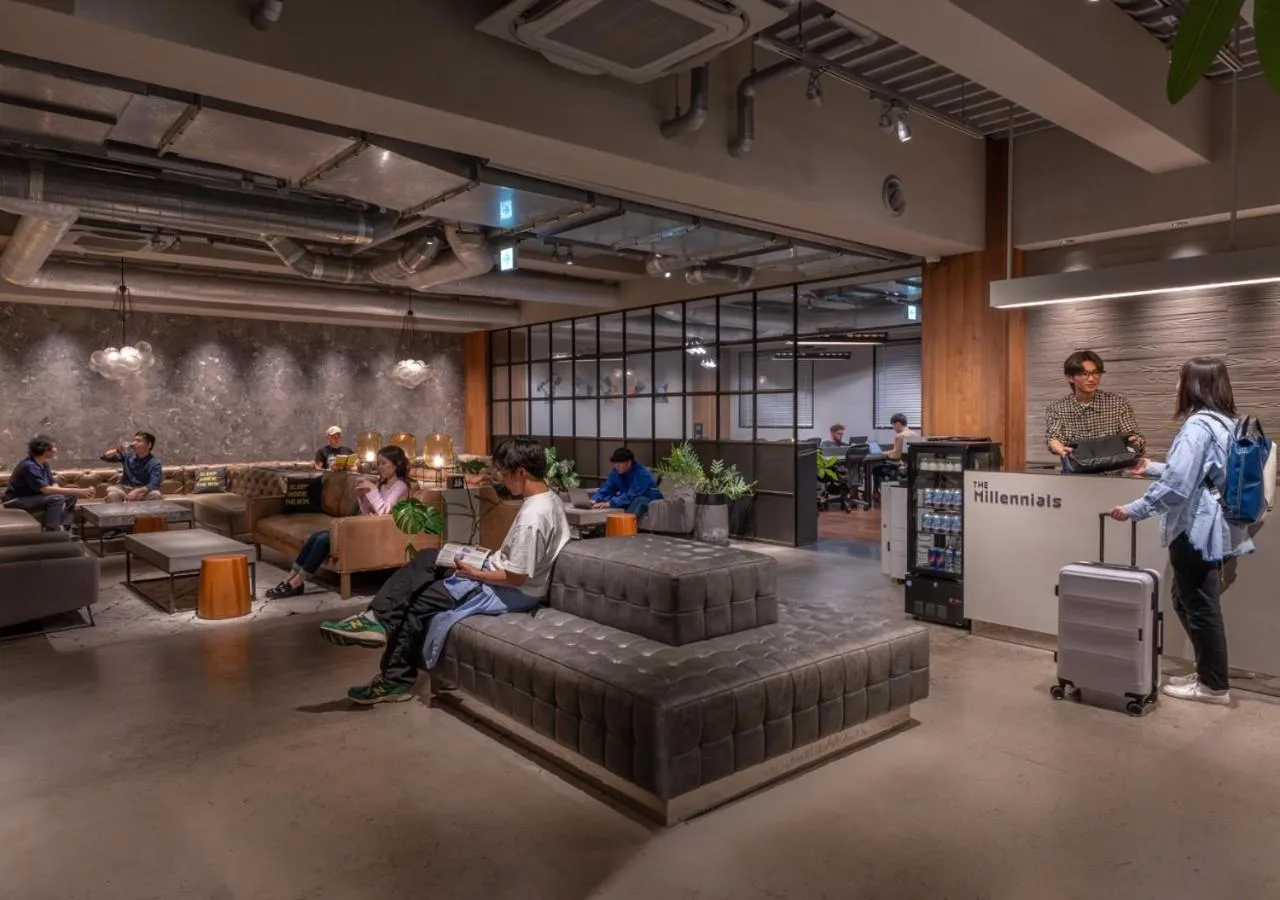 Communal lounge/ TV room in The Millennials Kyoto