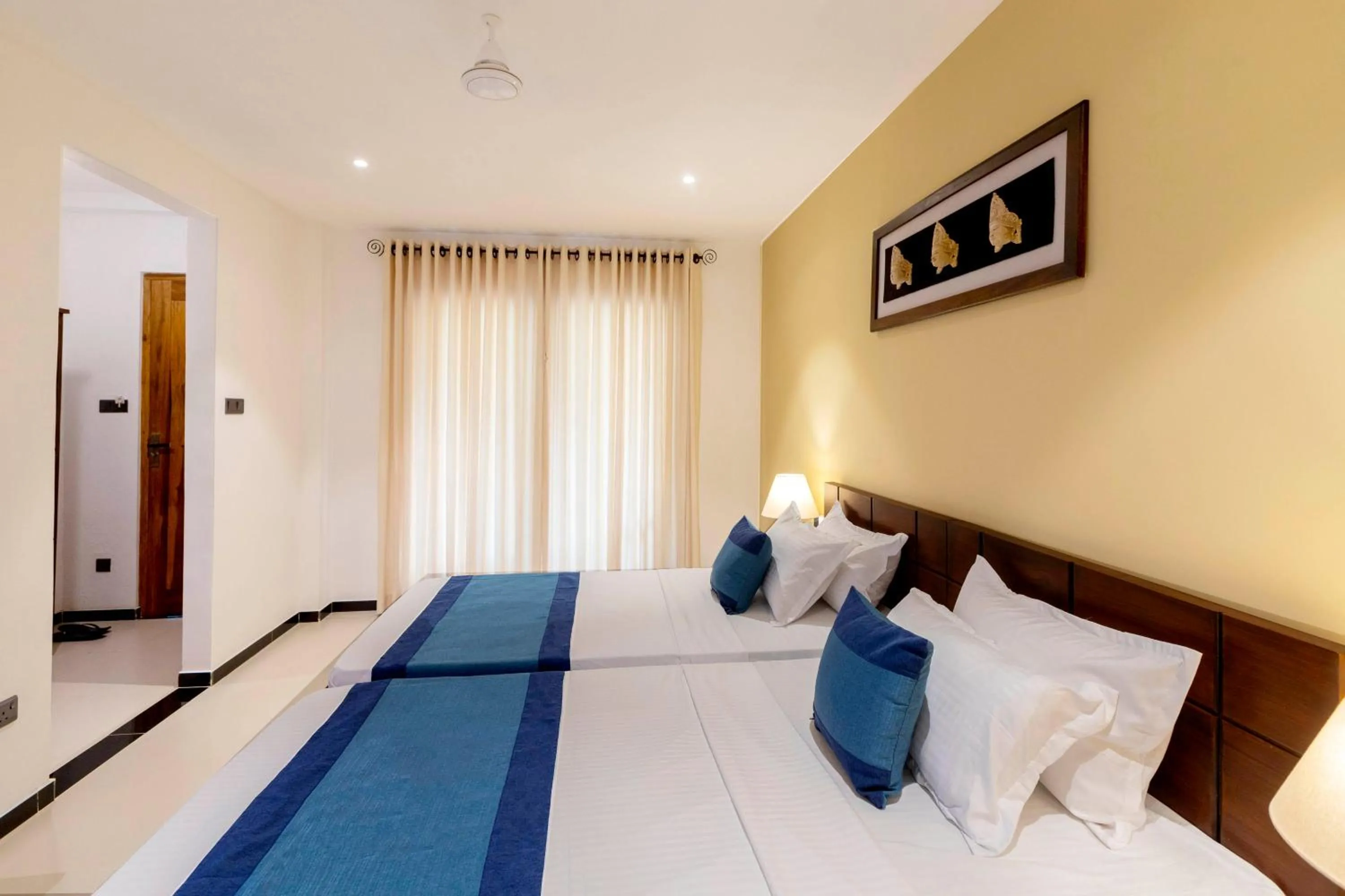 Bed in Coastal Villa Mirissa