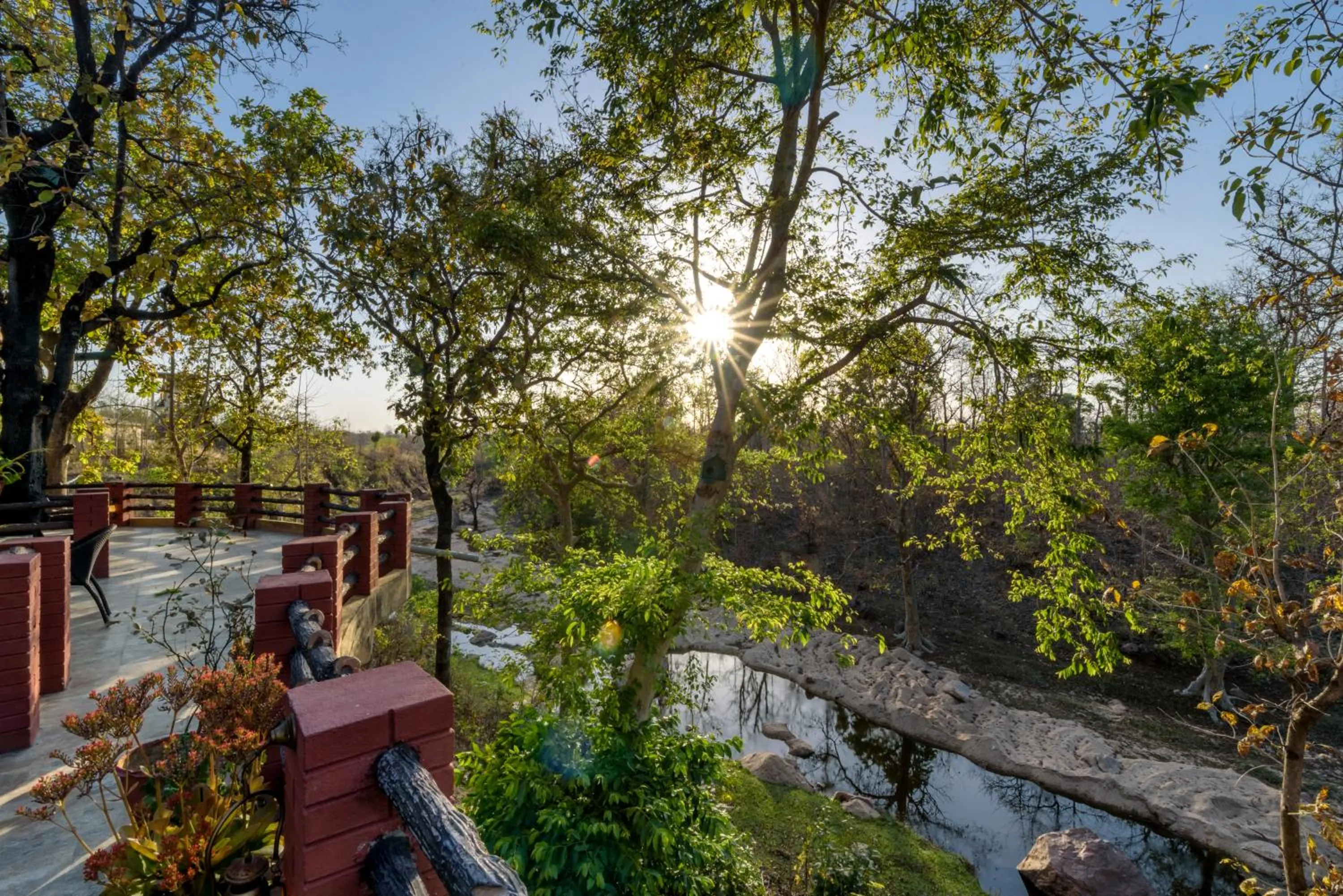 River view in The Riverwood Forest Retreat Pench