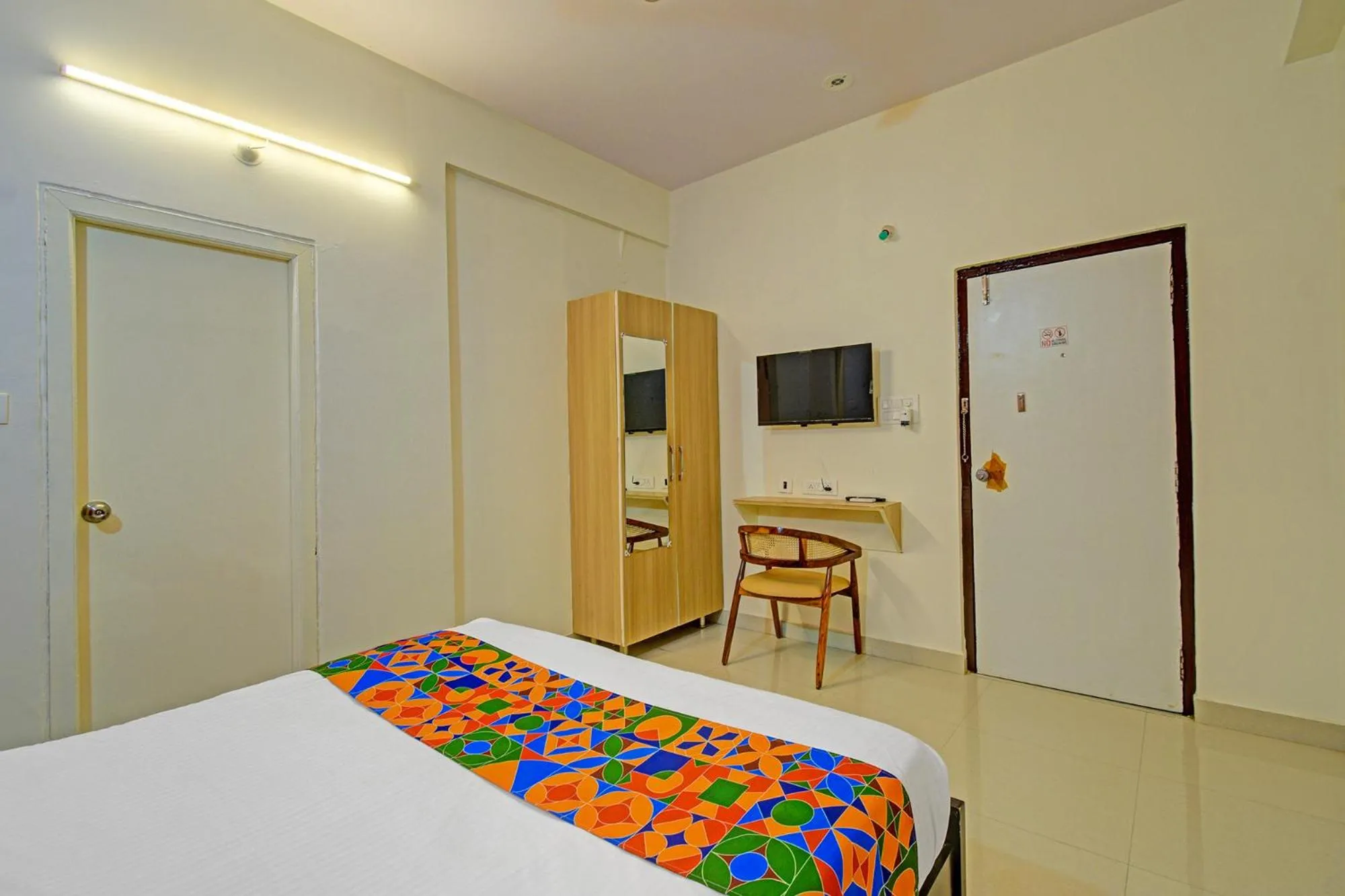 Bed in FabHotel Namaha Suites - Nr Hyderabad International Airport, Shamshabad