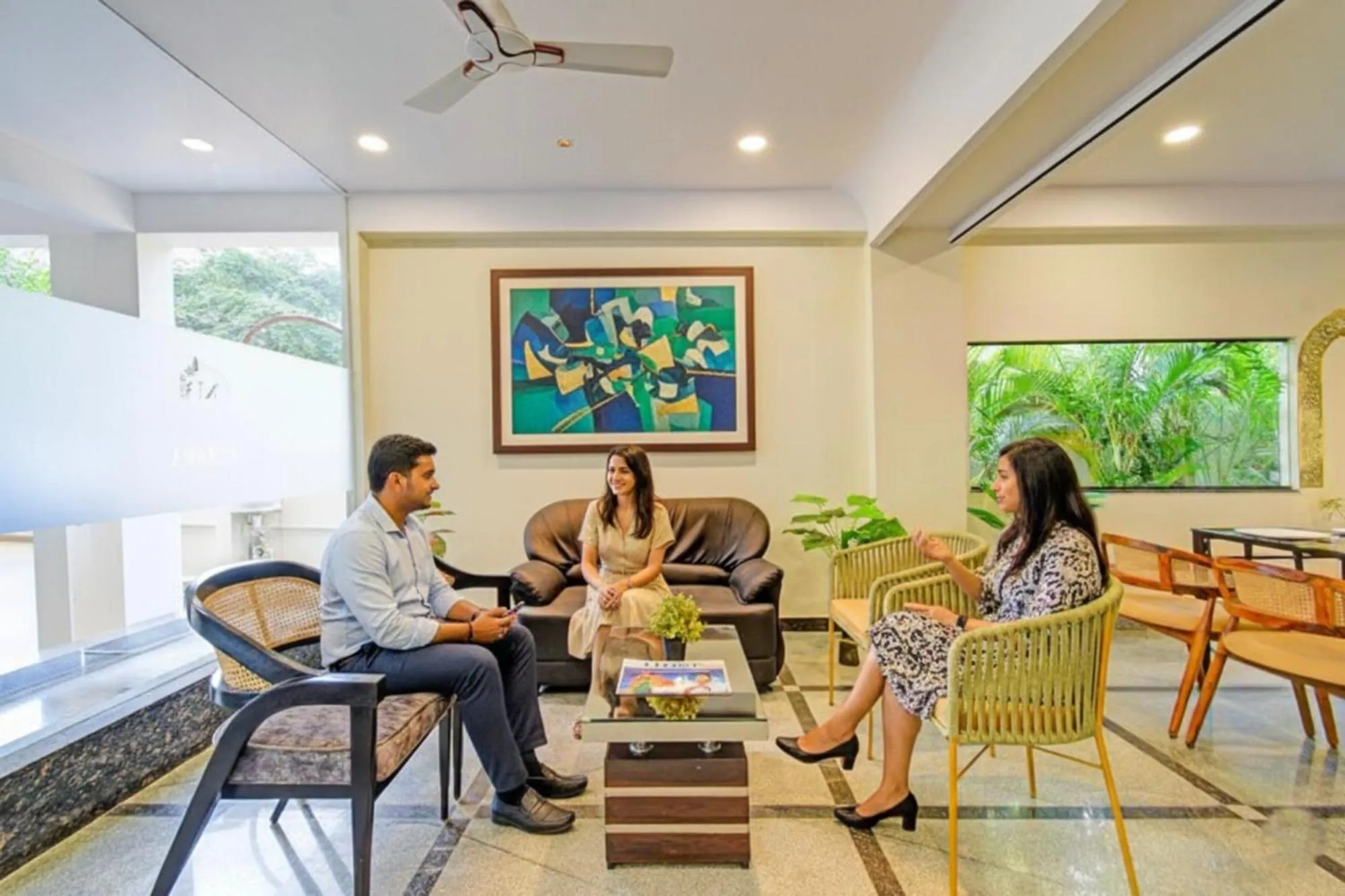 Living room in FabHotel Namaha Suites - Nr Hyderabad International Airport, Shamshabad