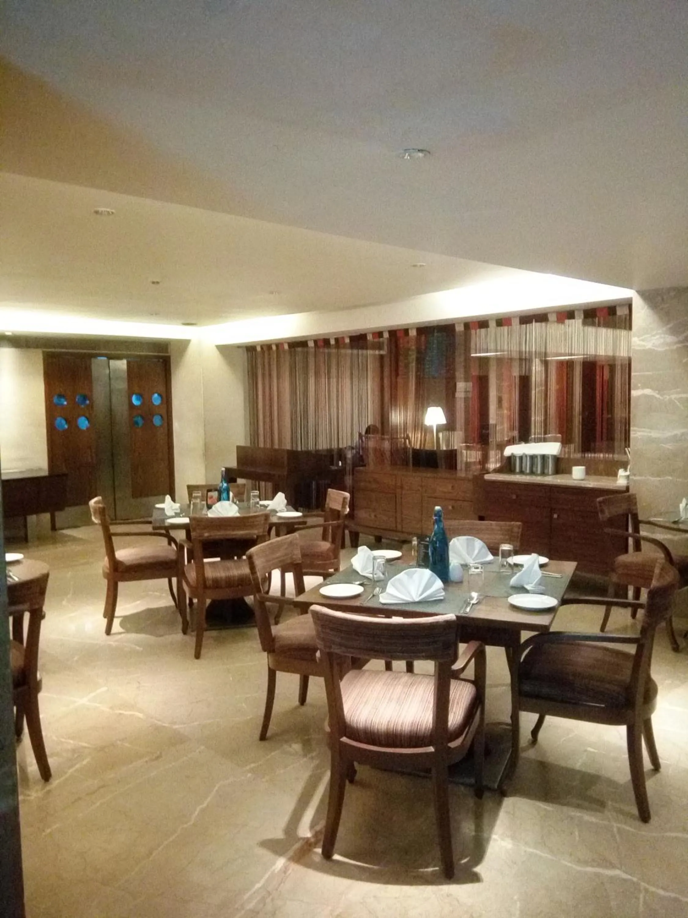Dining area in Pride Hotel, Chennai