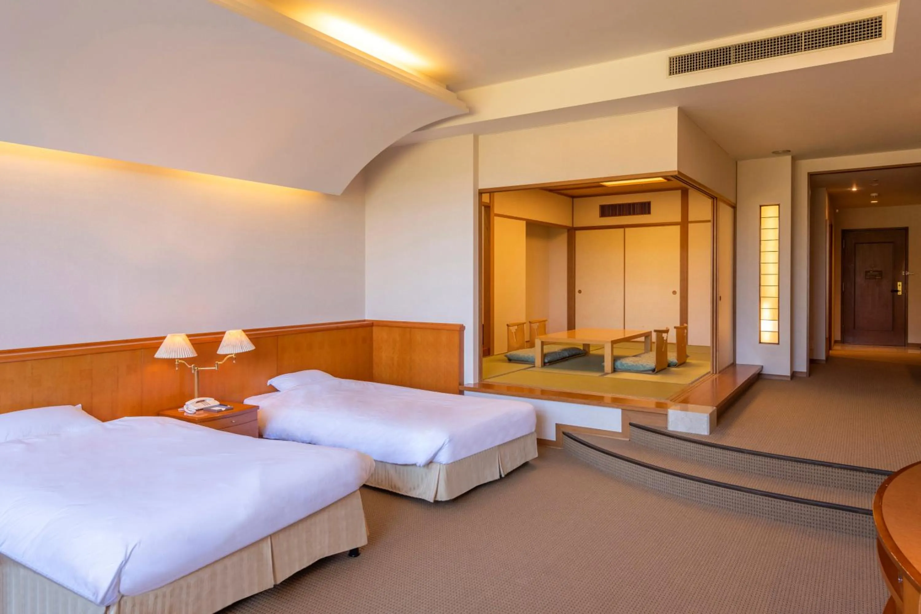 Bed in Miyako Resort Okushima Aqua Forest