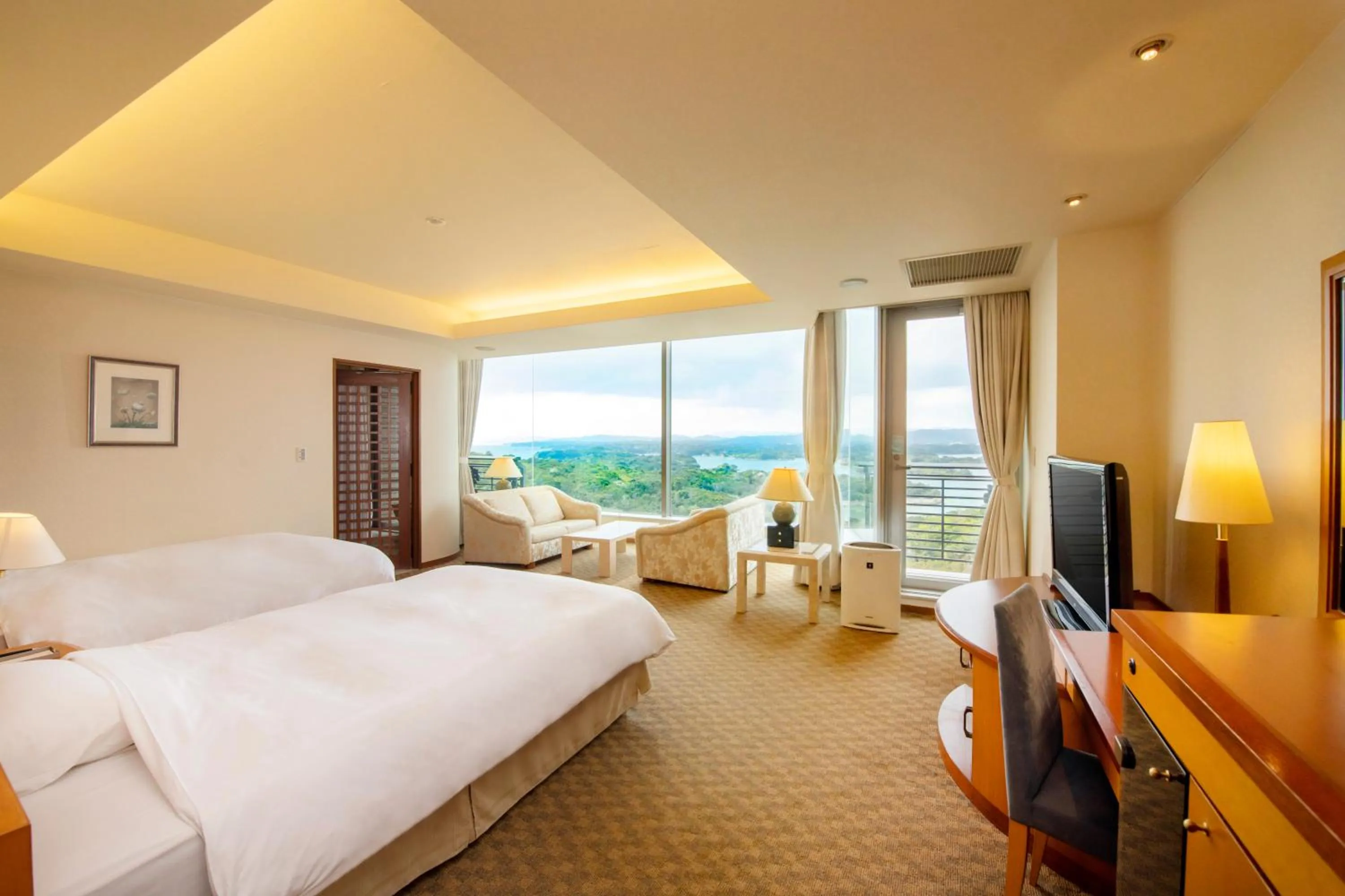 Bed in Miyako Resort Okushima Aqua Forest