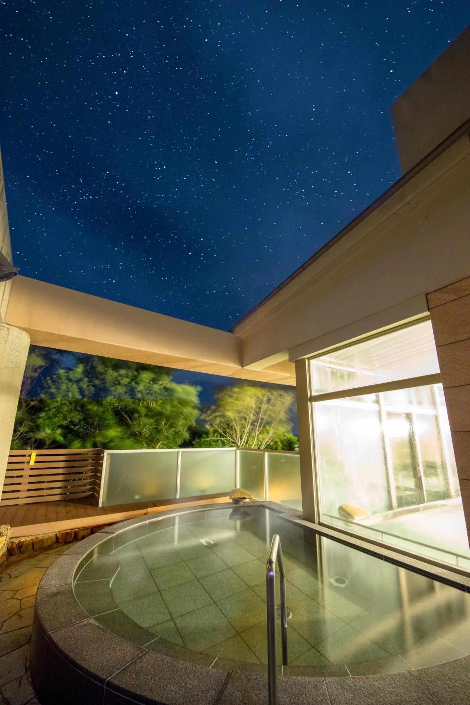 Hot Spring Bath in Miyako Resort Okushima Aqua Forest