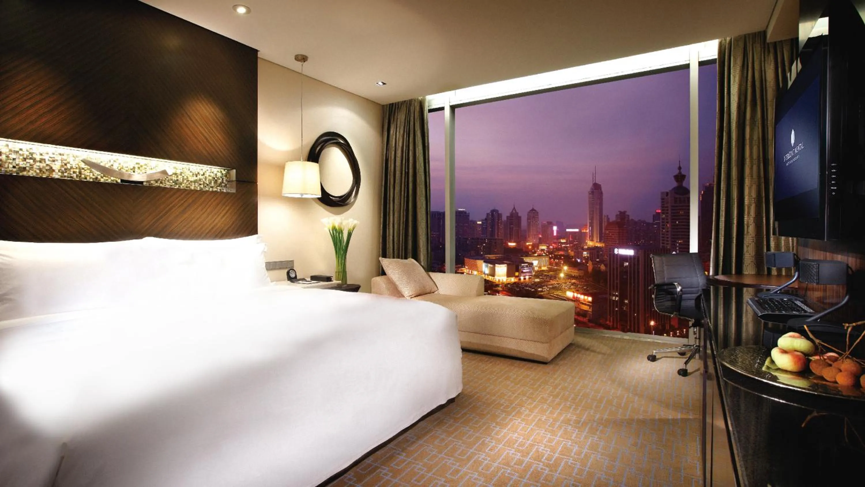 Photo of the whole room, Bed in InterContinental Qingdao by IHG l Inside the Olympic Sailing Center l May Fourth Square